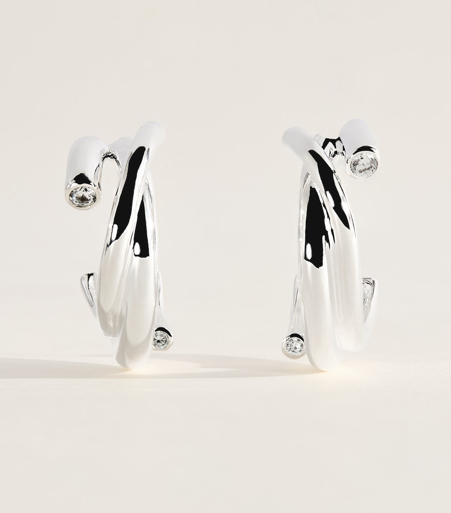 Completedworks Silver-Plated Irregular Hoop Earrings Silver Plated Image 1