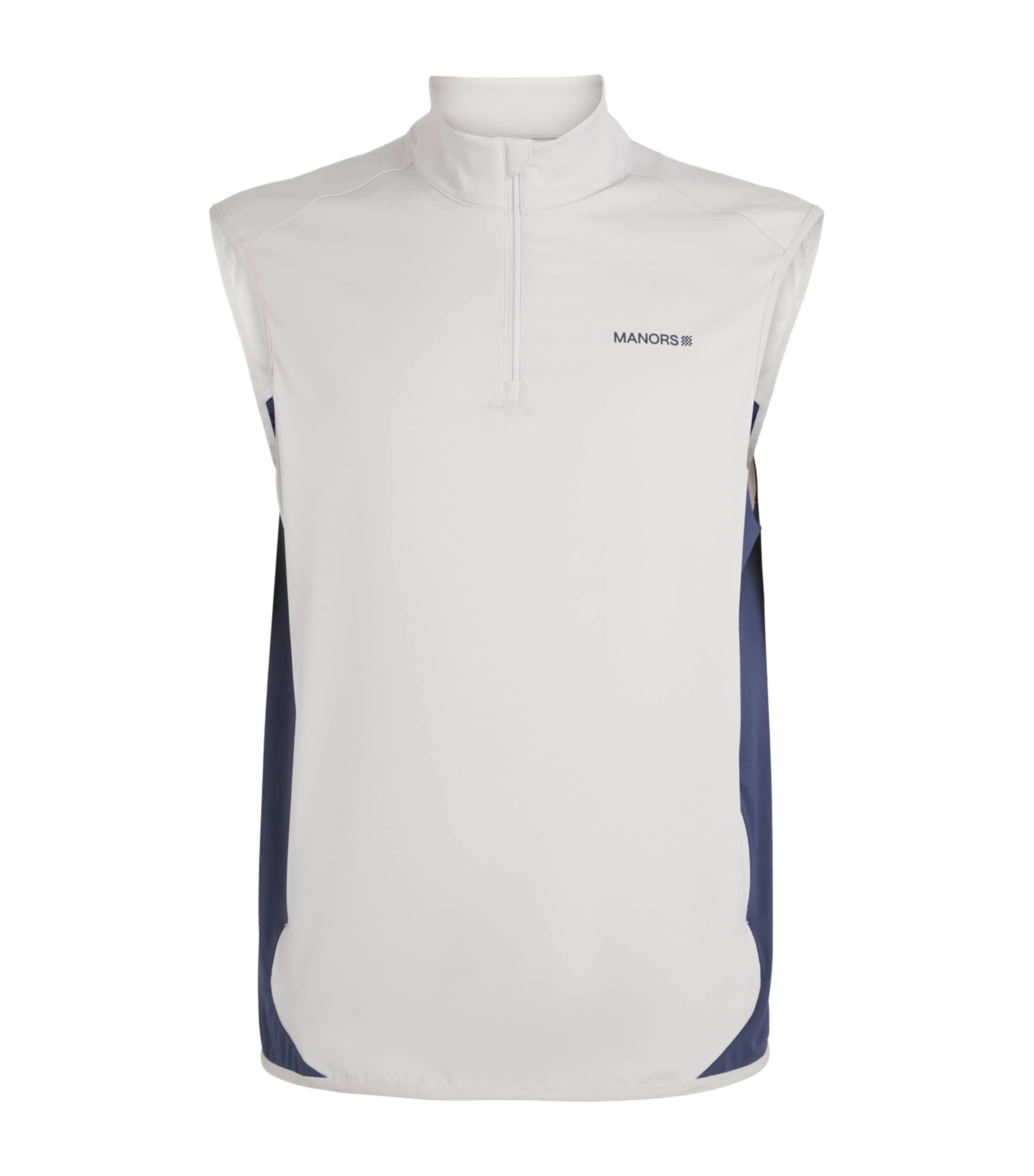 Manors Grey Tech Quarter-Zip Gilet | Harrods US