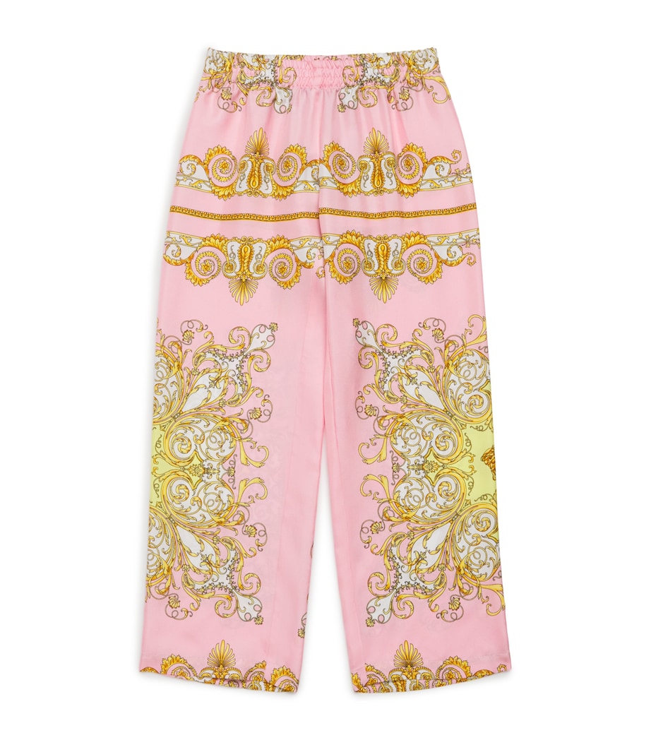 Silk Twill Barocco Trousers (6-14 Years) 5Y590 YELL+RSE QRTZ Image 1