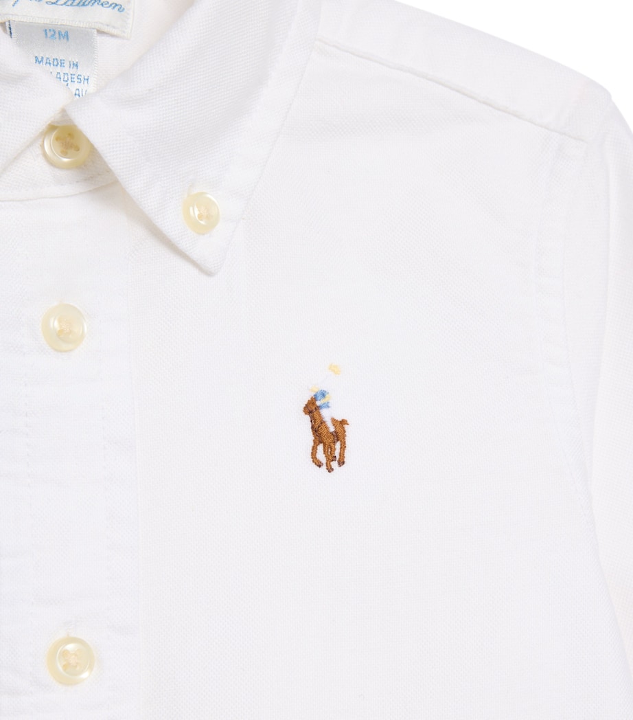 Cotton Polo Pony Shirt (3-24 Months) WHITE Image 2