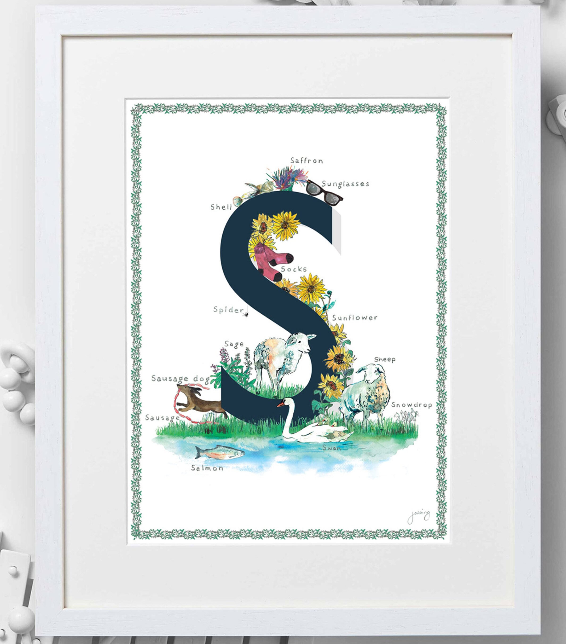 A4 Letter Print NAVY Image 2