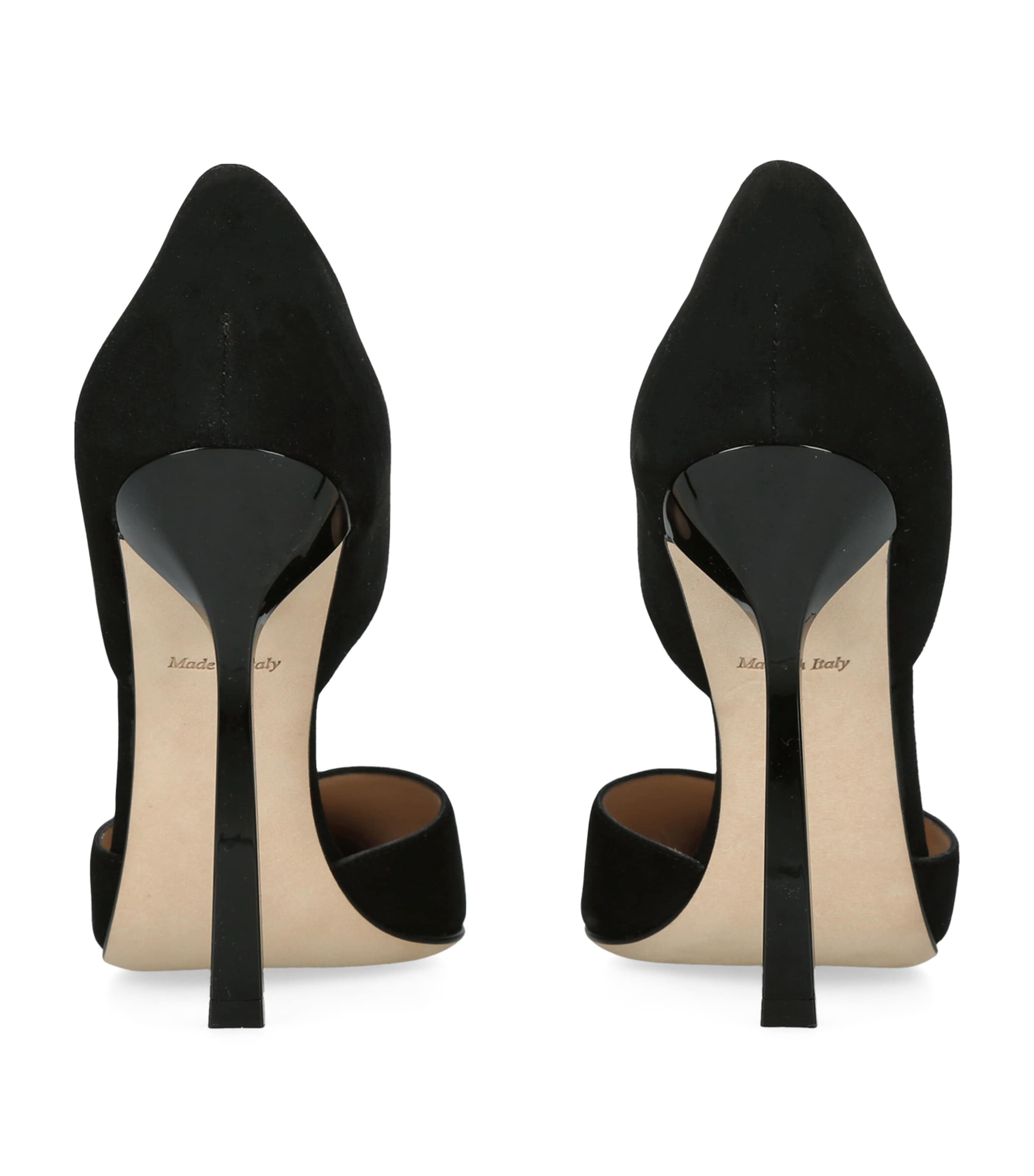 Victoria Beckham Suede Angle D'Orsay Pumps 115 Black Image 4
