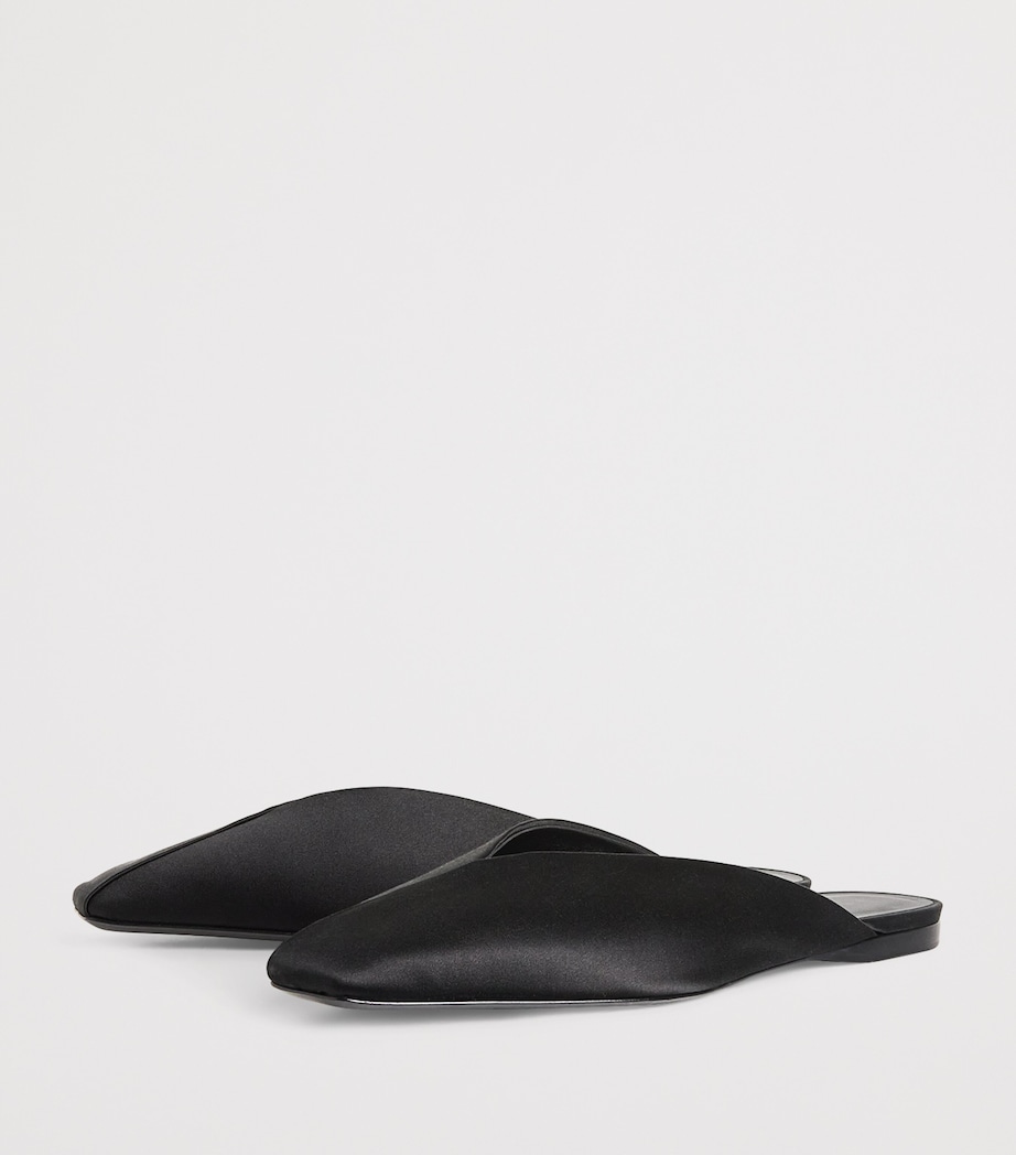 Satin Mules BLACK Image 3