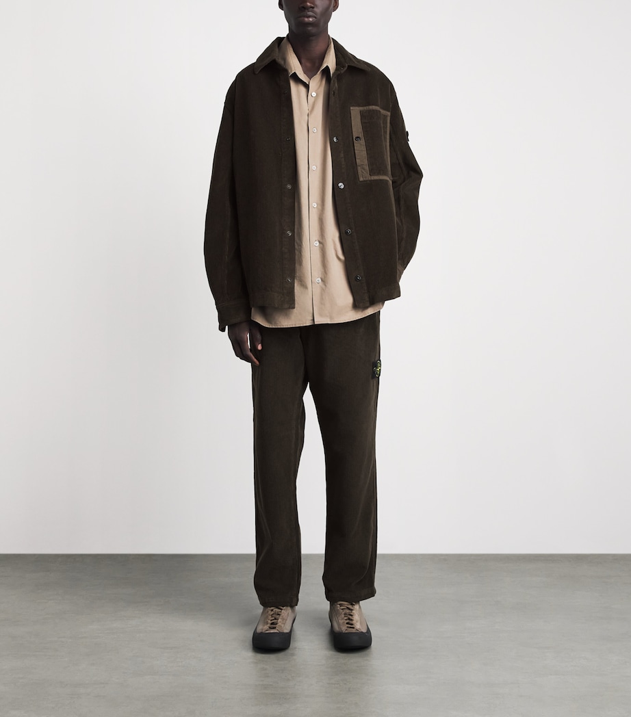 Stone Island Mens Organic Corduroy Trousers Image 2