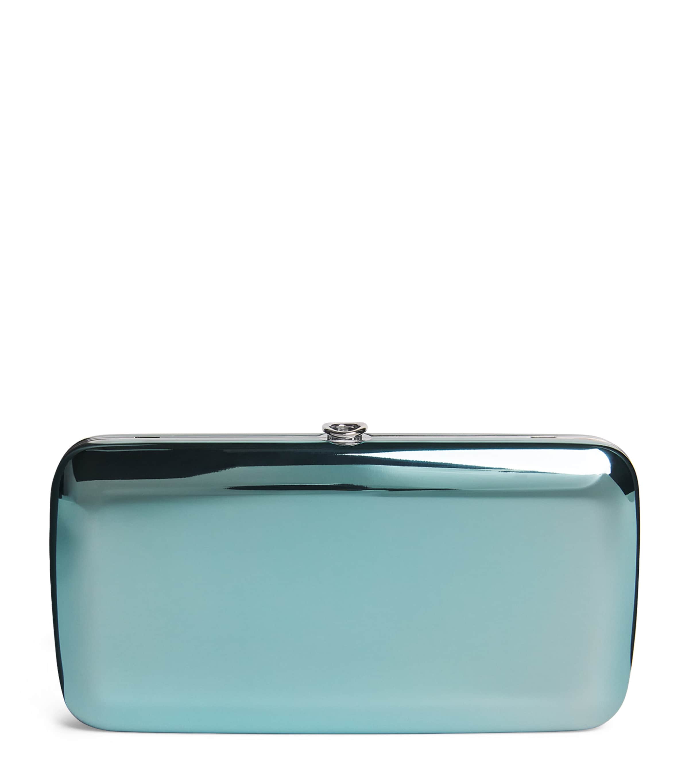 Jeffrey Levinson Mirrored Finley Clutch Bag Mirrored Sea Glass Image 1