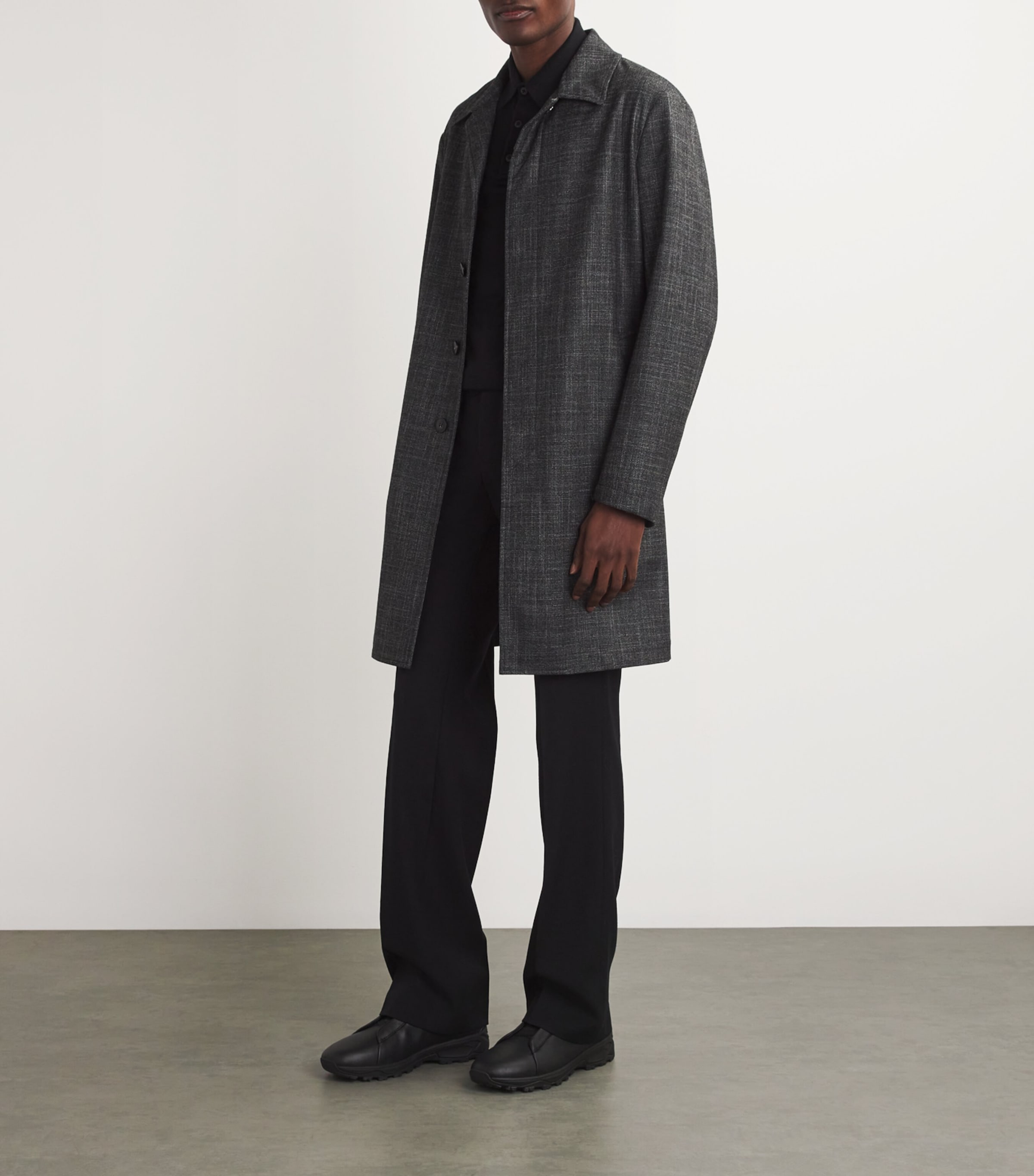 Leather Triple Stitch Vetta Sneakers BLACK Image 5