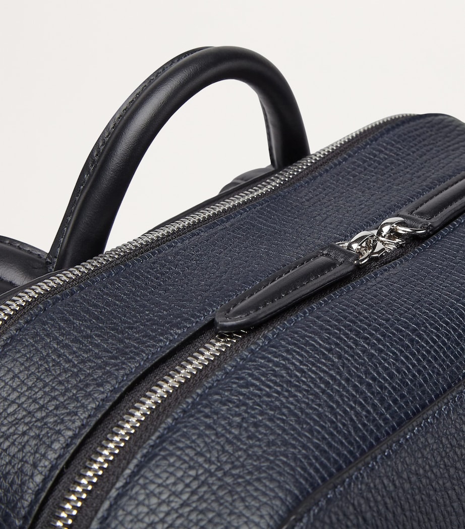 Ludlow Leather Backpack NAVY Image 5
