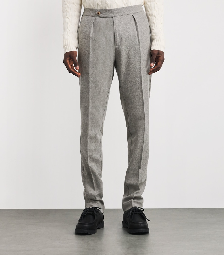 Wool Tailored Trousers GREY Image 3