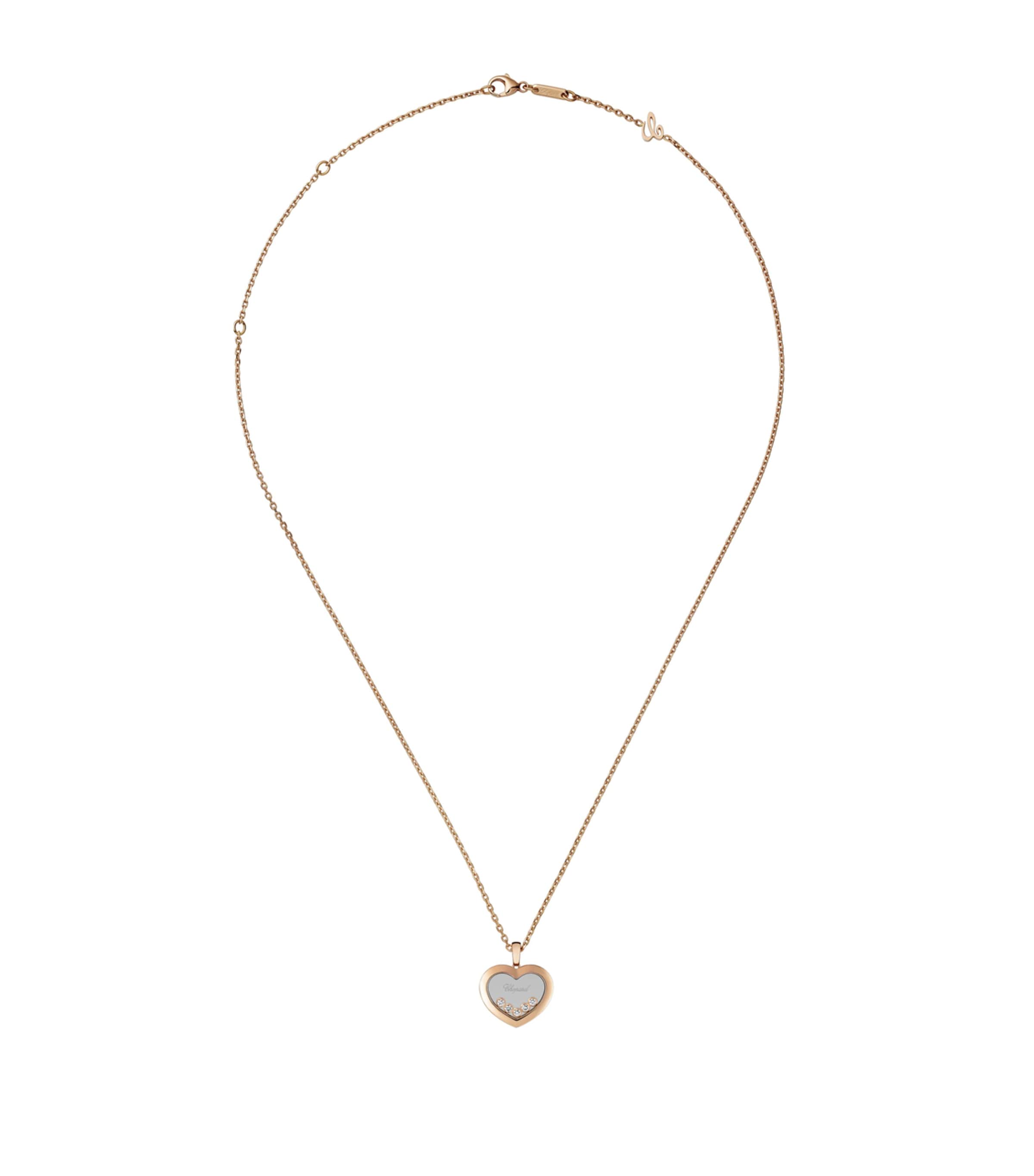 Rose Gold and Diamond Happy Diamonds Icon Pendant 18K ROSE GOLD Image 4