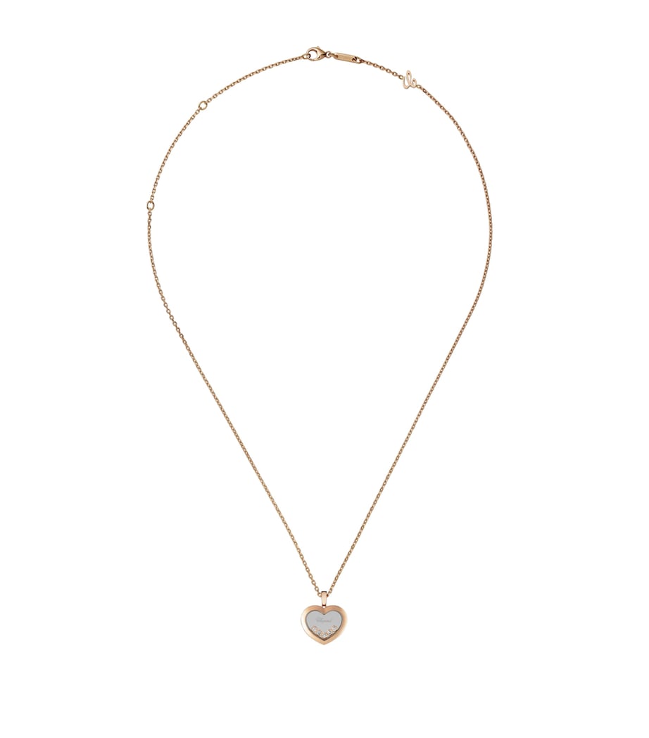 Rose Gold and Diamond Happy Diamonds Icon Pendant 18K ROSE GOLD Image 4