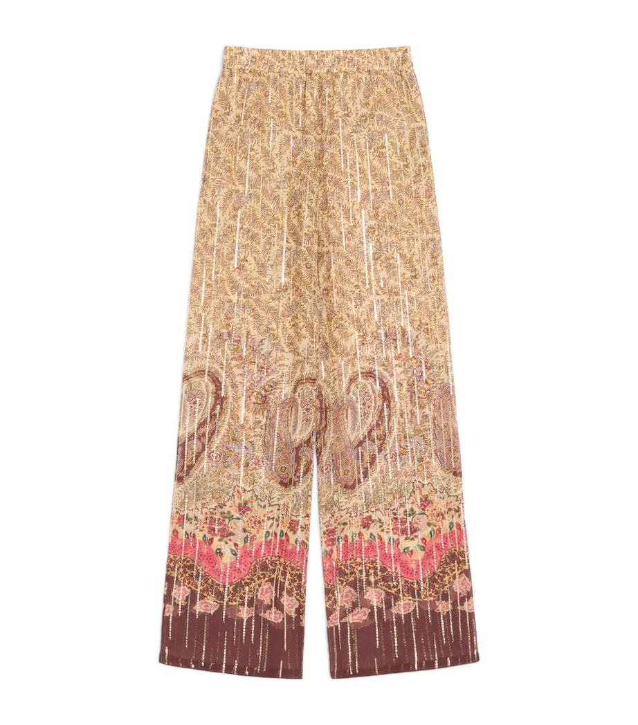 Valentino Womens Silk-Metallic Fibre Trousers Image 1