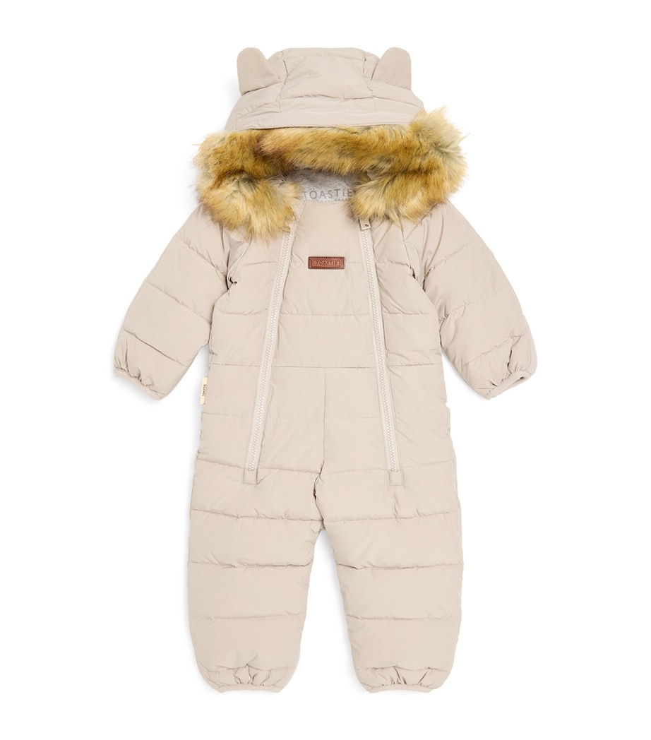 Faux Fur-Trimmed Cloud Ski Suit (0-36 Months) WINTER WHITE Image 1