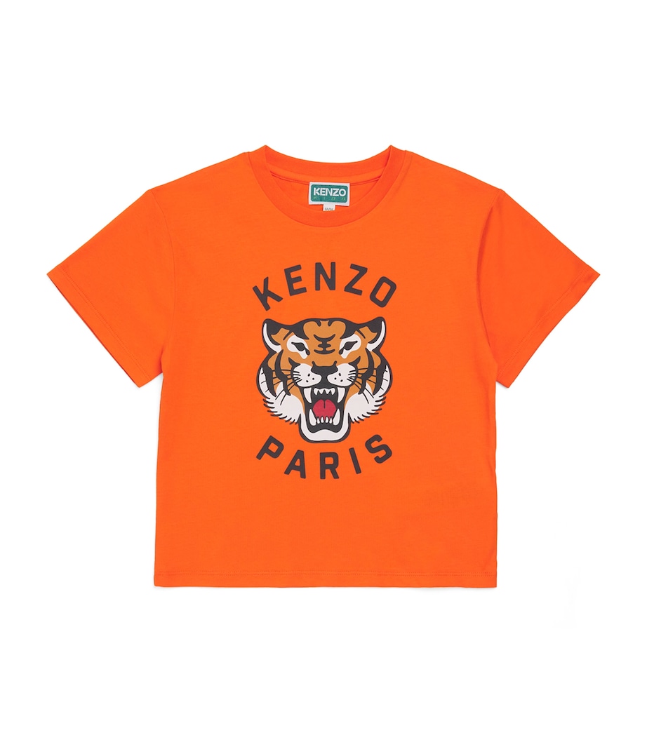 Cotton Logo T-Shirt (2-14 Years) ORANGE Image 1