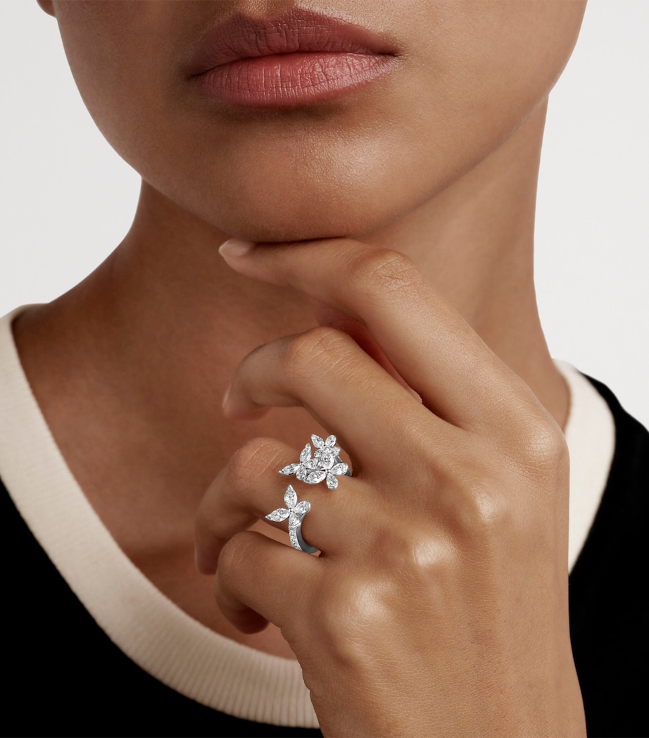 Graff White Gold and Diamond Butterfly Ring White Gold Image 2