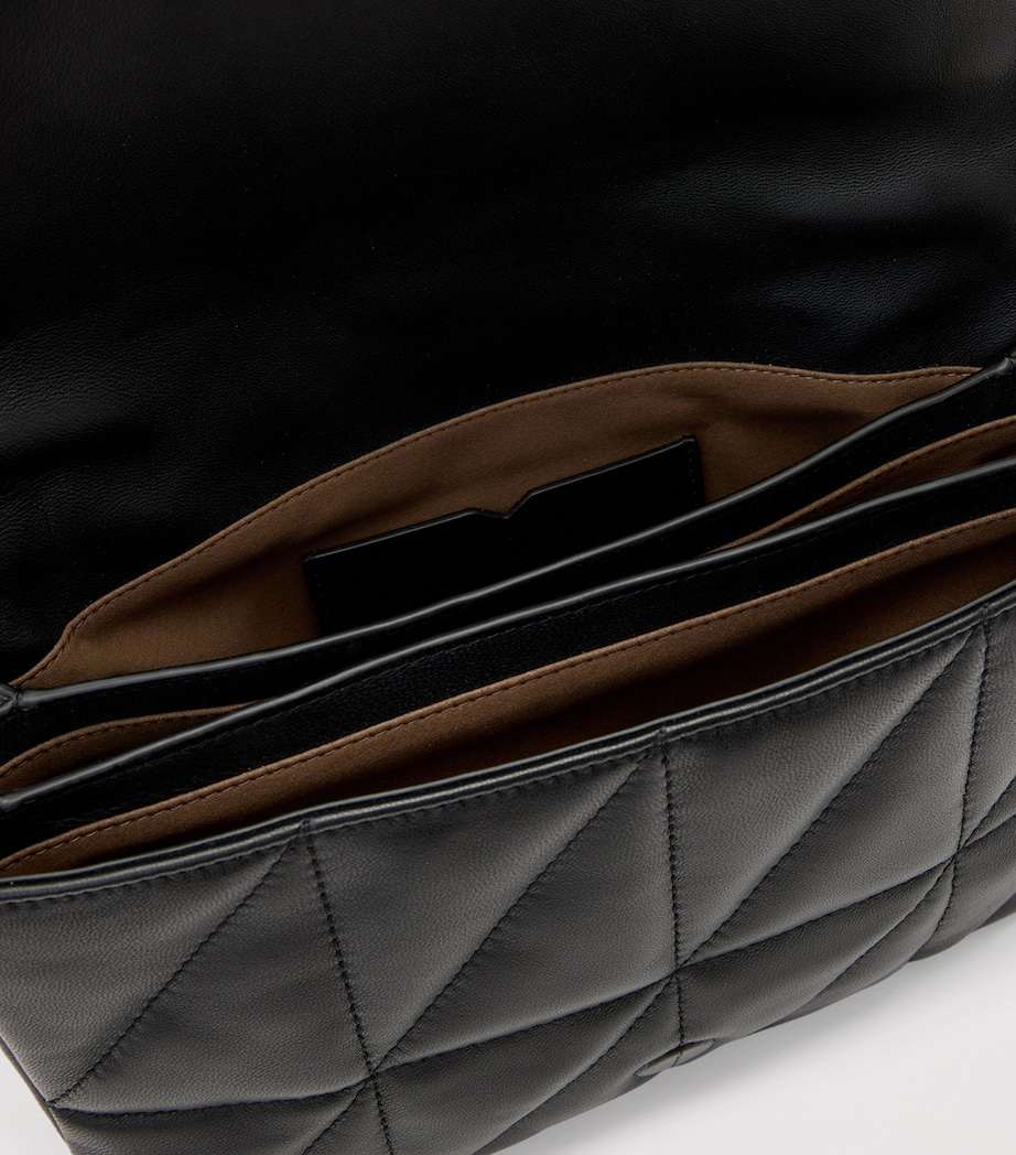 Quilted Leather Ondine Shoulder Bag BLACK Image 2