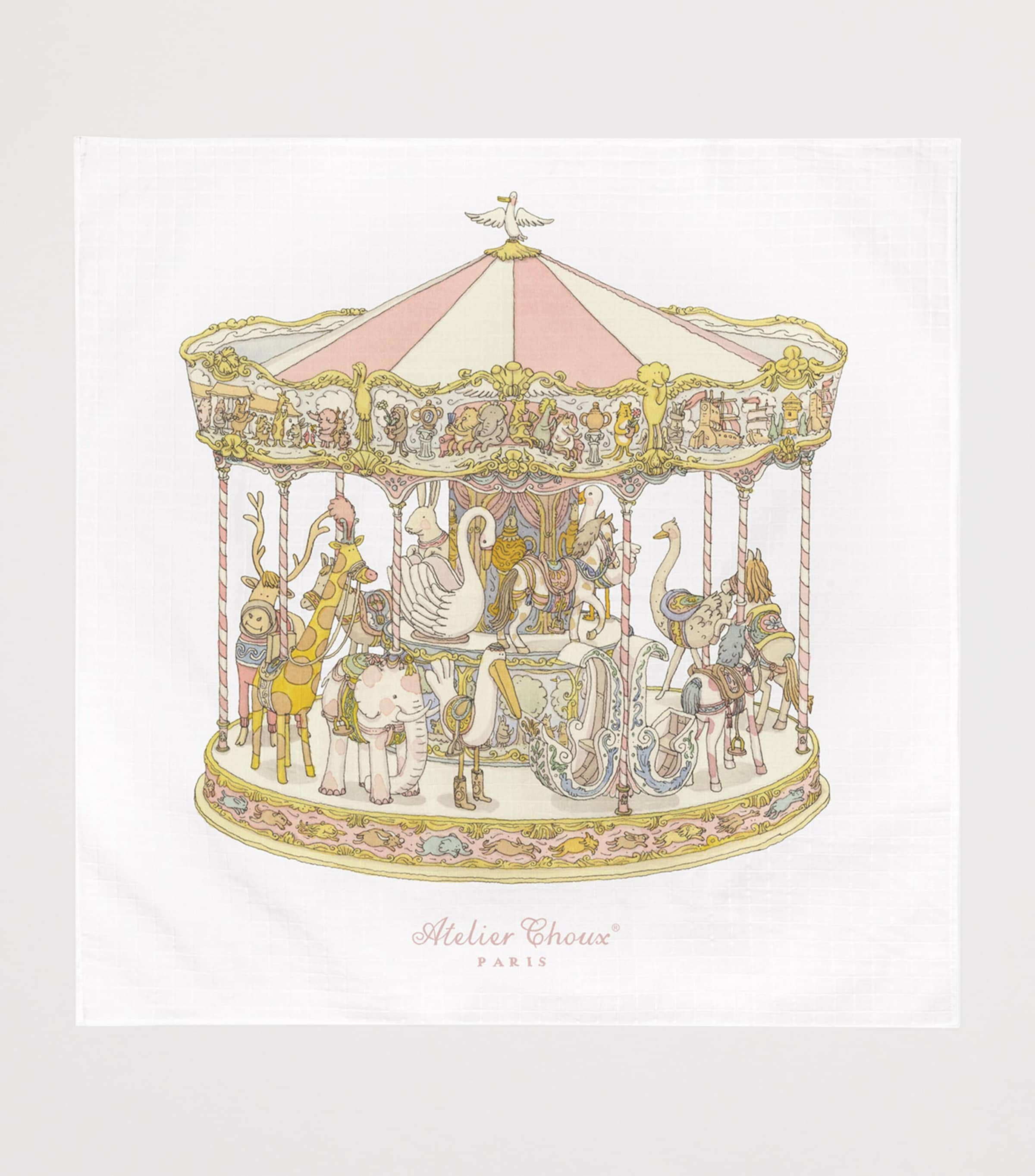 Carousel Blanket, Bib and Bag Gift Set MULTI Image 2