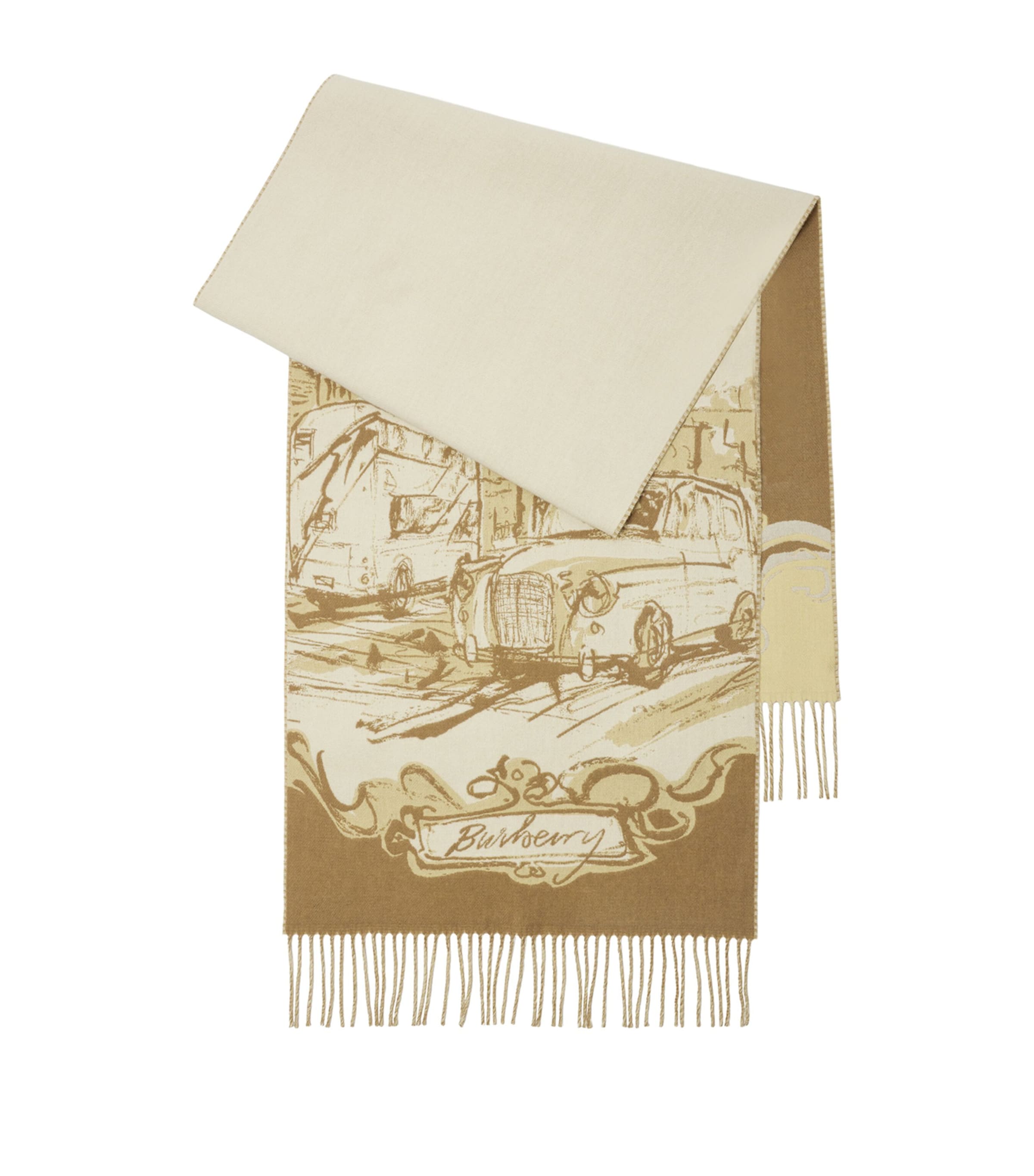 Burberry Cashmere Westminster Scarf In Neutral