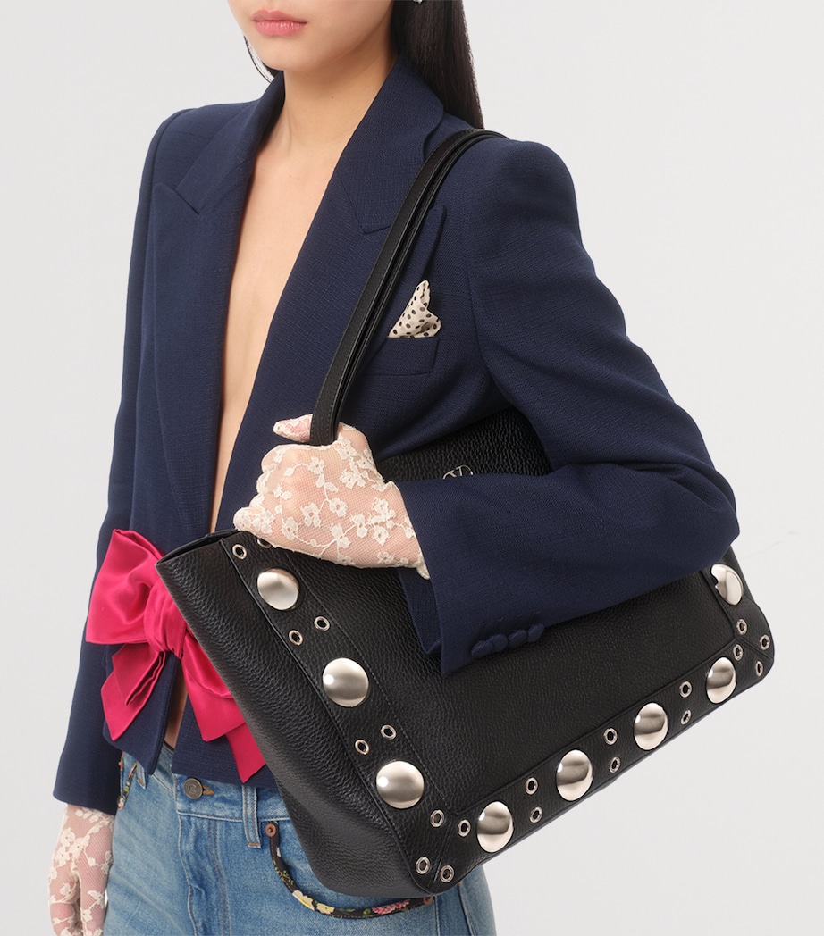 Valentino Garavani Leather Nellcôte Tote Bag Image 2
