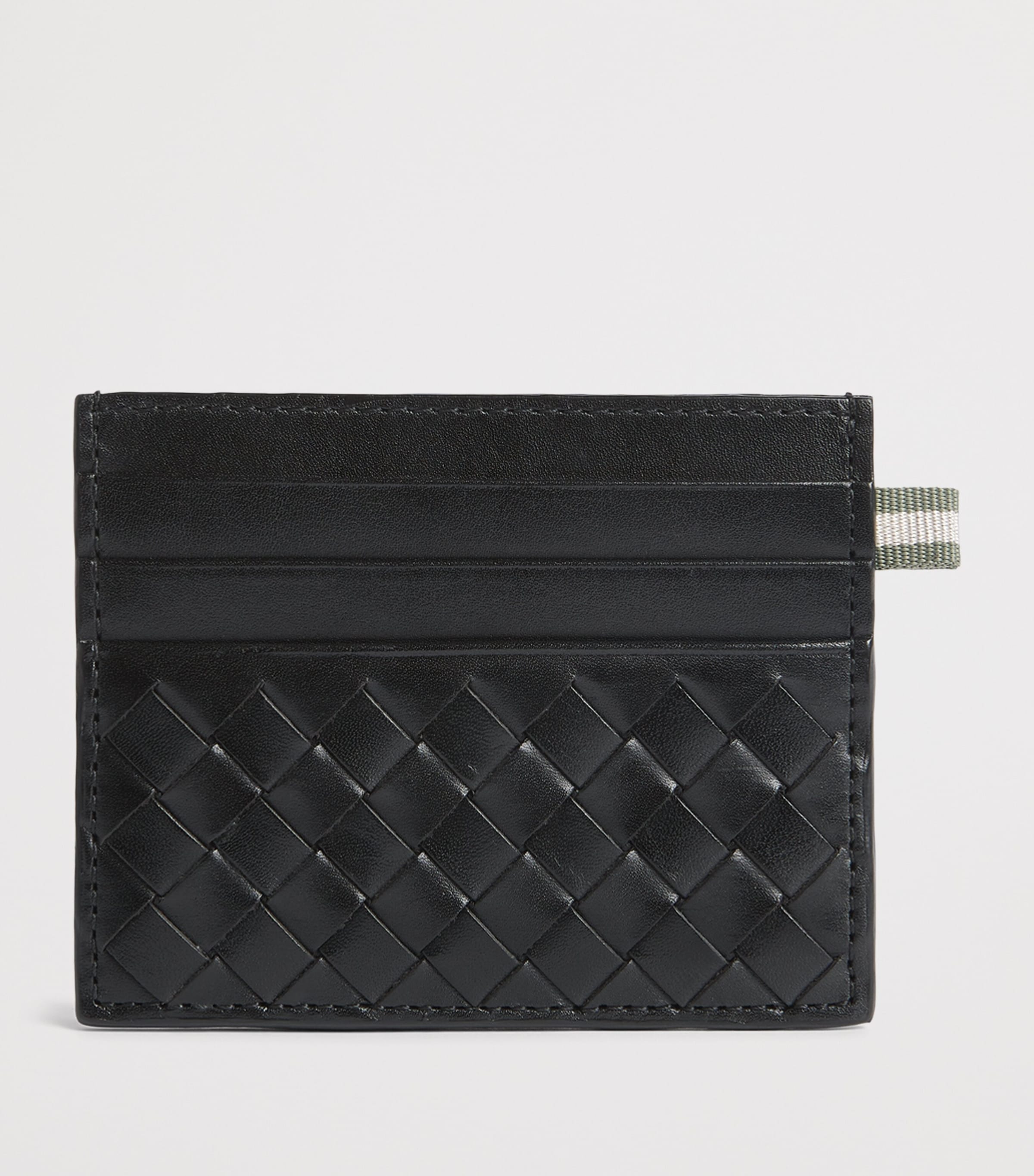 Officine Creative Woven Leather Card Holder Nero Image 2