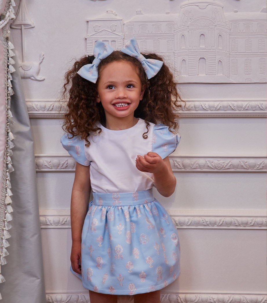 Jacquard Adèle Skirt BLUE CRESTS Image 4