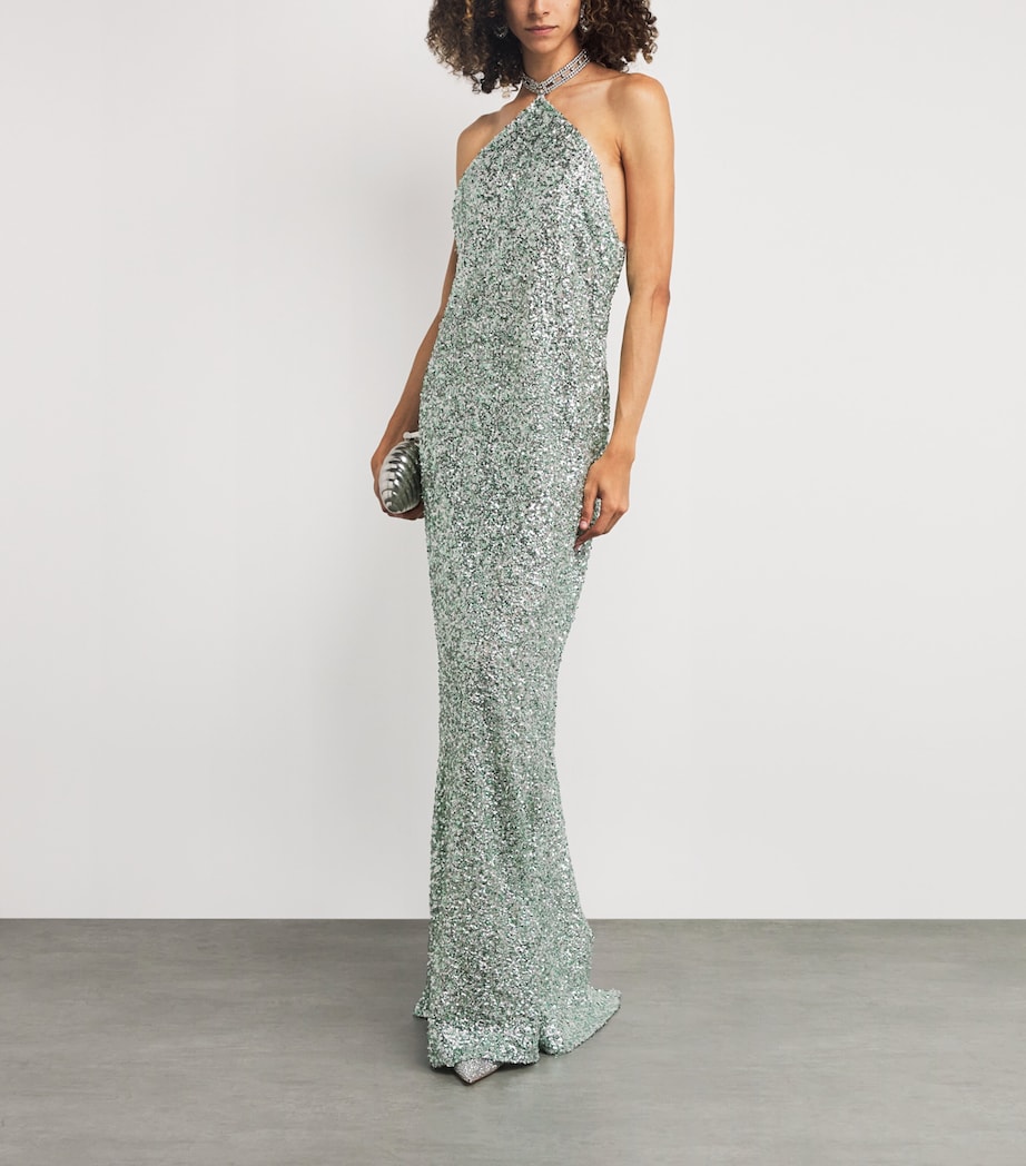 Sequin Poseidon Gown MINT SILVER Image 2