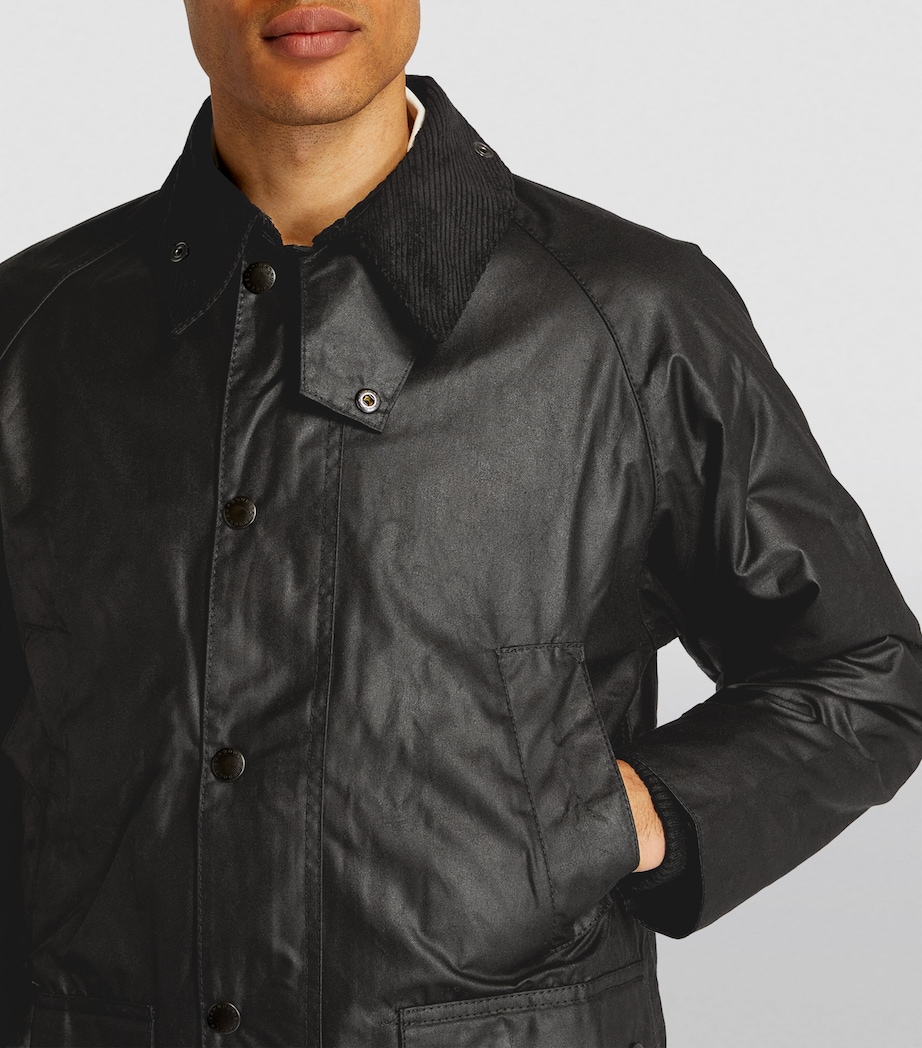 Waxed Bedale Jacket BLACK Image 6
