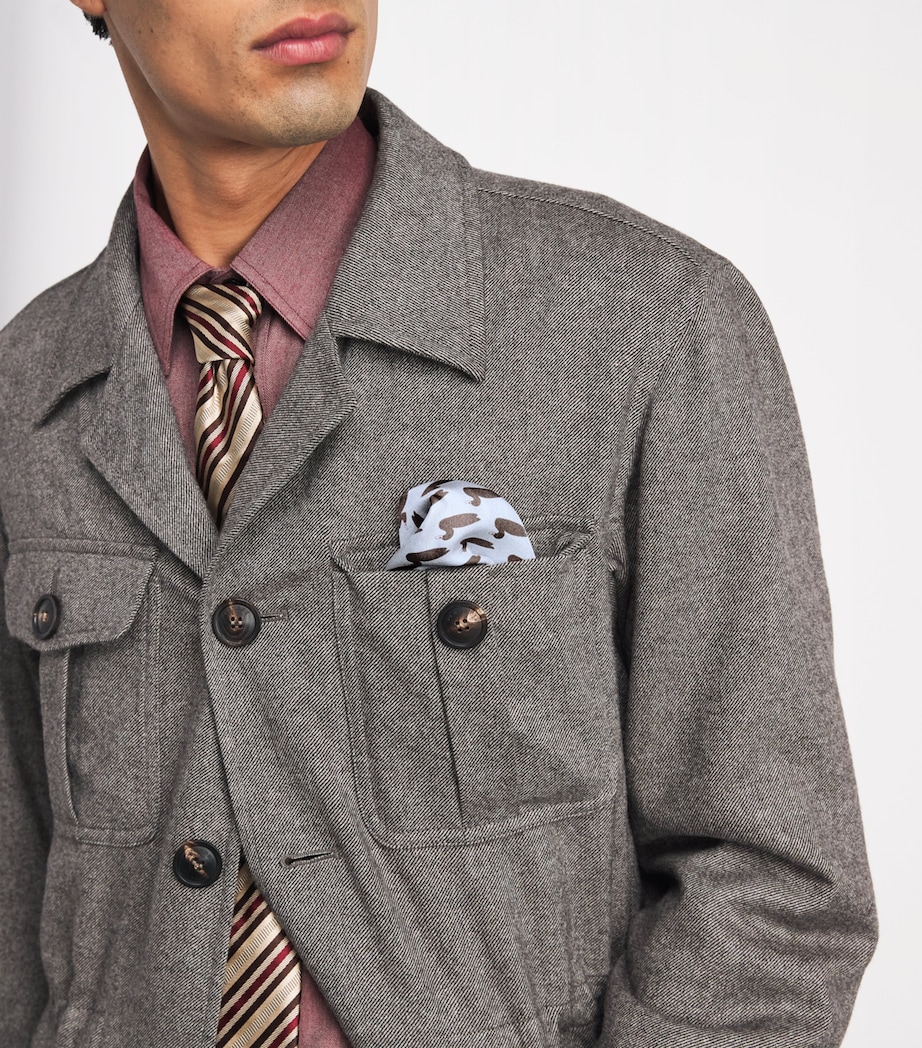 Purdey Silk Duck Decoy Pocket Square Sky Image 2
