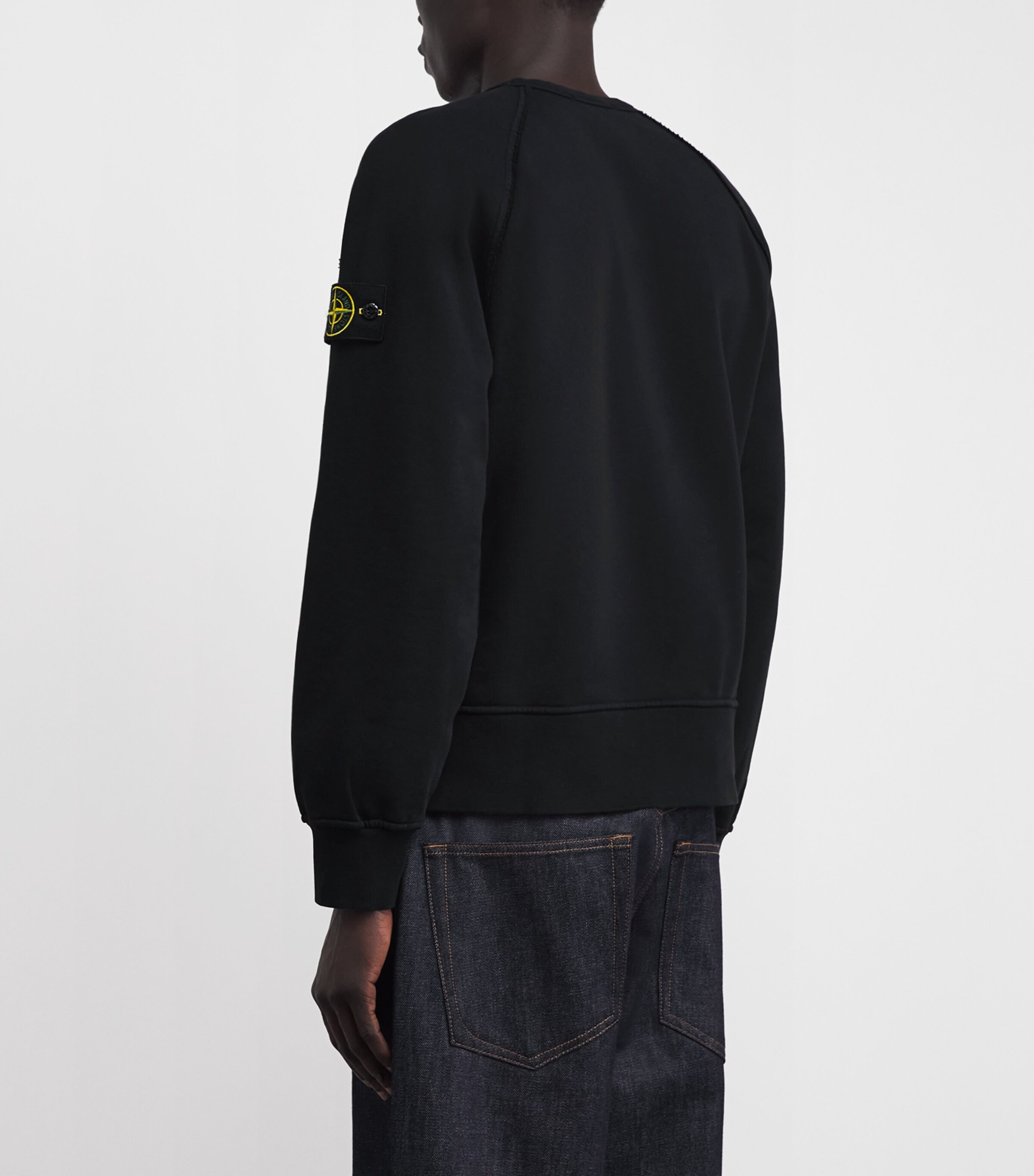 Stone Island Mens Organic Cotton Raglan-Sleeve Sweatshirt Image 5