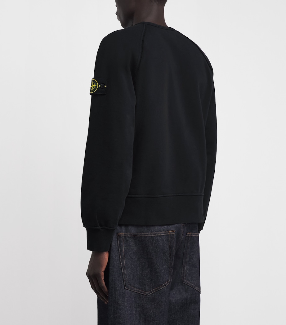 Stone Island Mens Organic Cotton Raglan-Sleeve Sweatshirt Image 5