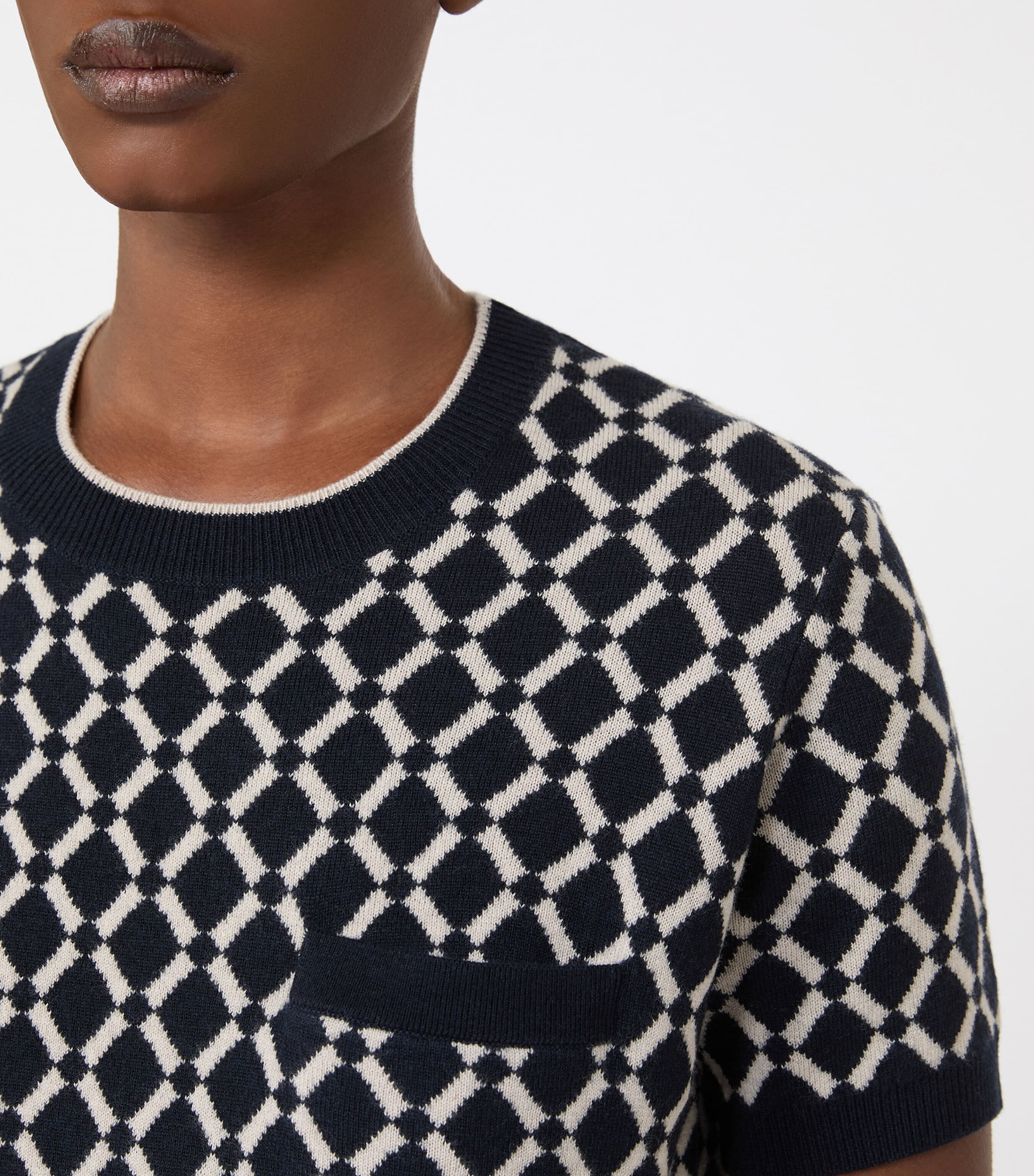 Wool Short-Sleeve Sweater ULTRAMARINE Image 5