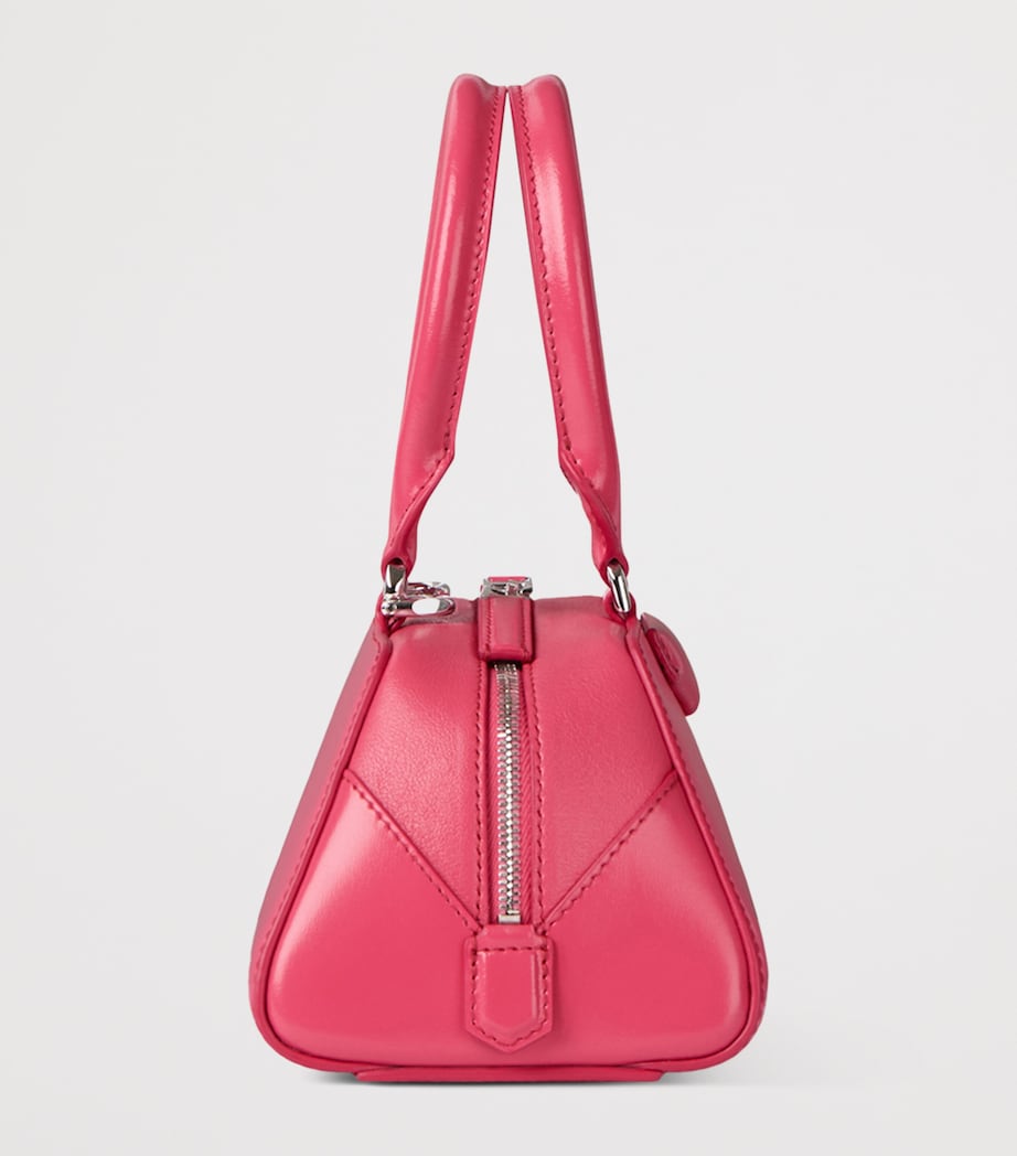 Mini Leather Antigona East-West Top-Handle Bag BRIGHT PEACH Image 3
