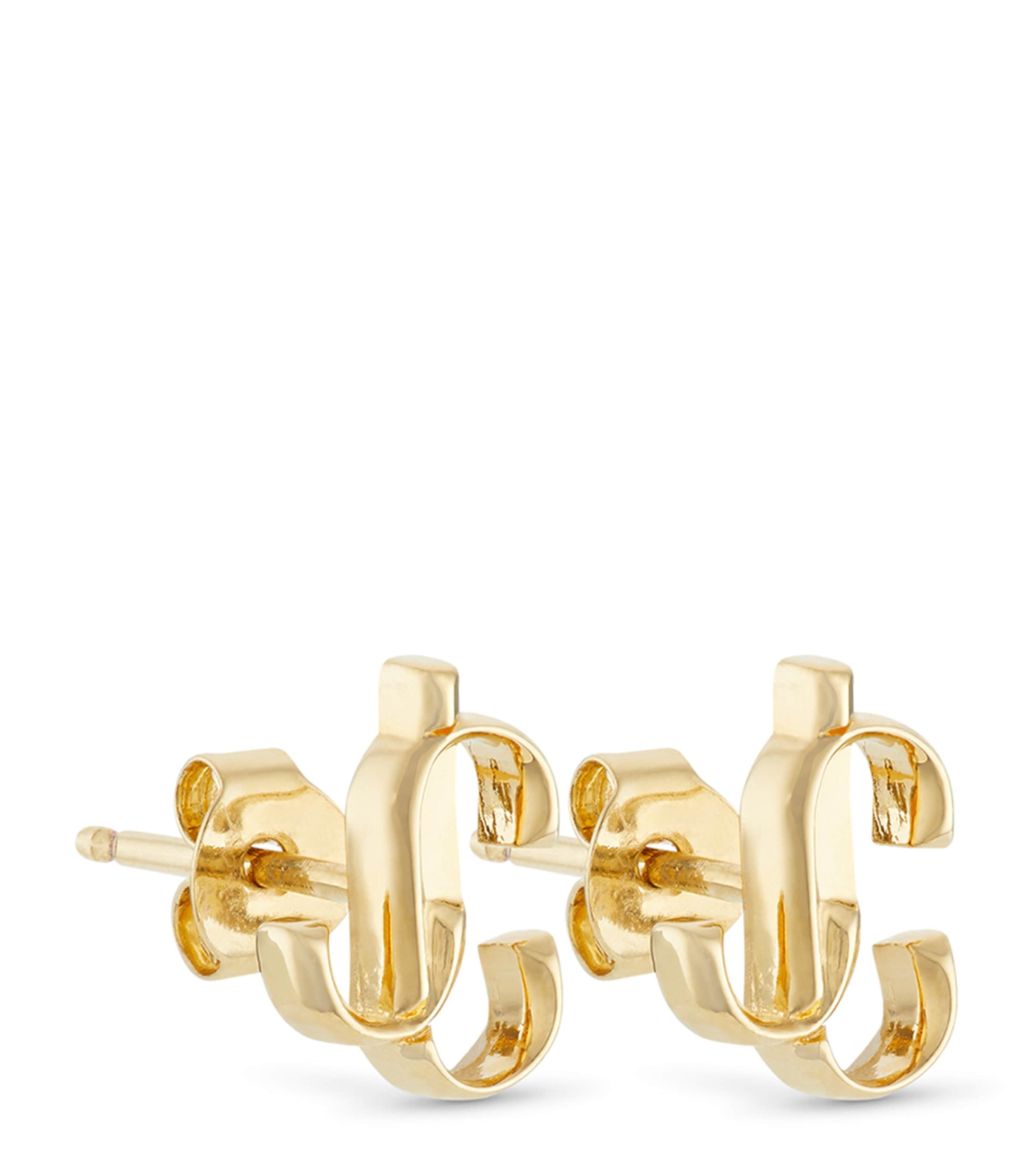 JC Logo Mini Stud Earrings GOLD Image 4