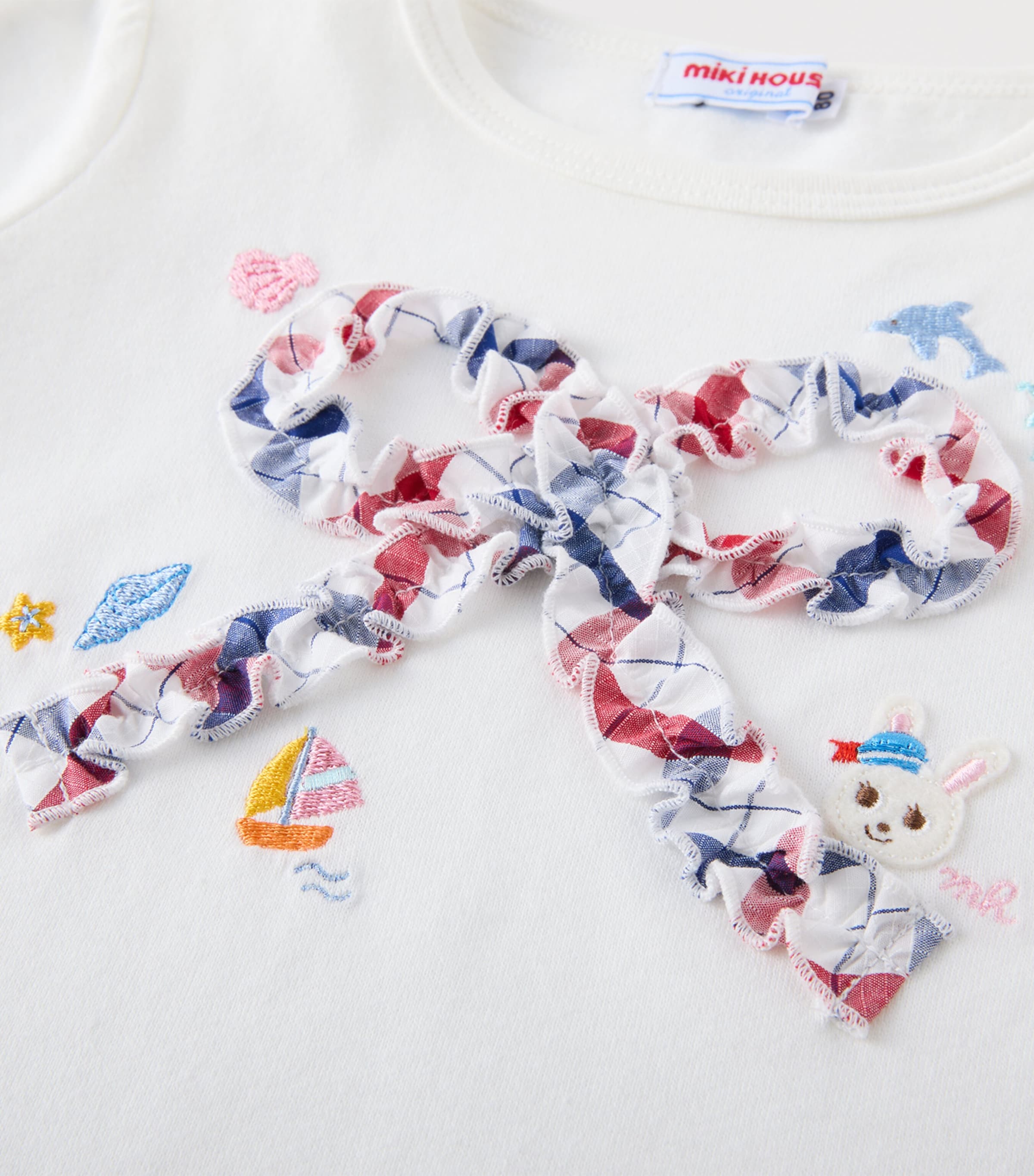 Miki House Cotton Ruffled-Bow T-Shirt (2-9 Years) Image 3