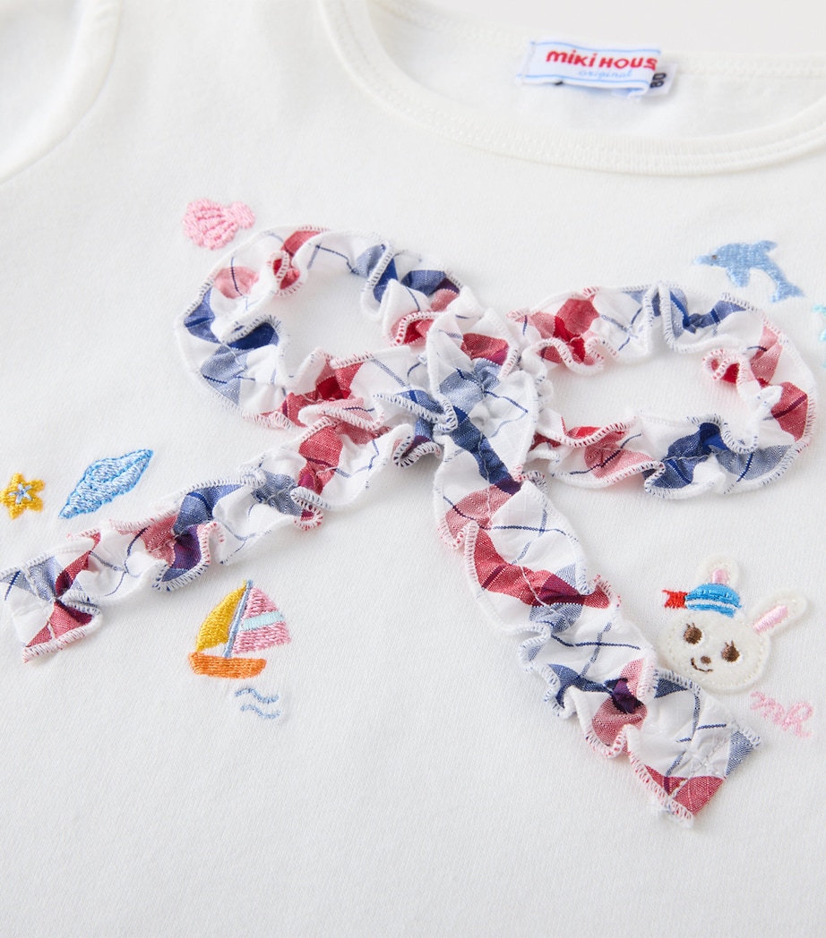 Miki House Cotton Ruffled-Bow T-Shirt (2-9 Years) Image 3