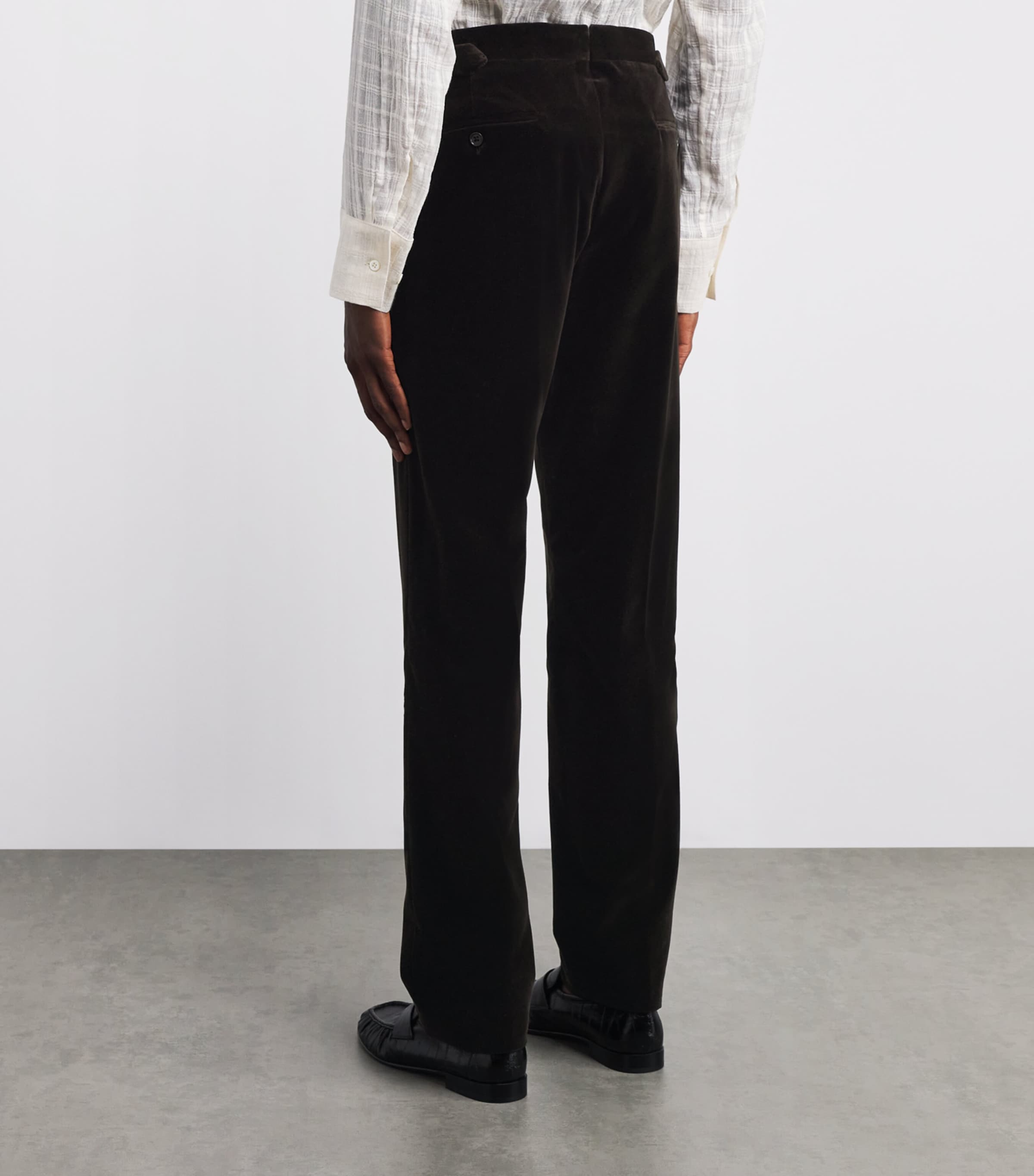 Velvet Gregory Tailored Trousers DARK LUGGAGE BROWN Image 4