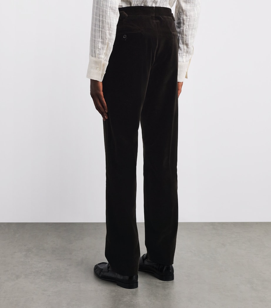 Velvet Gregory Tailored Trousers DARK LUGGAGE BROWN Image 4
