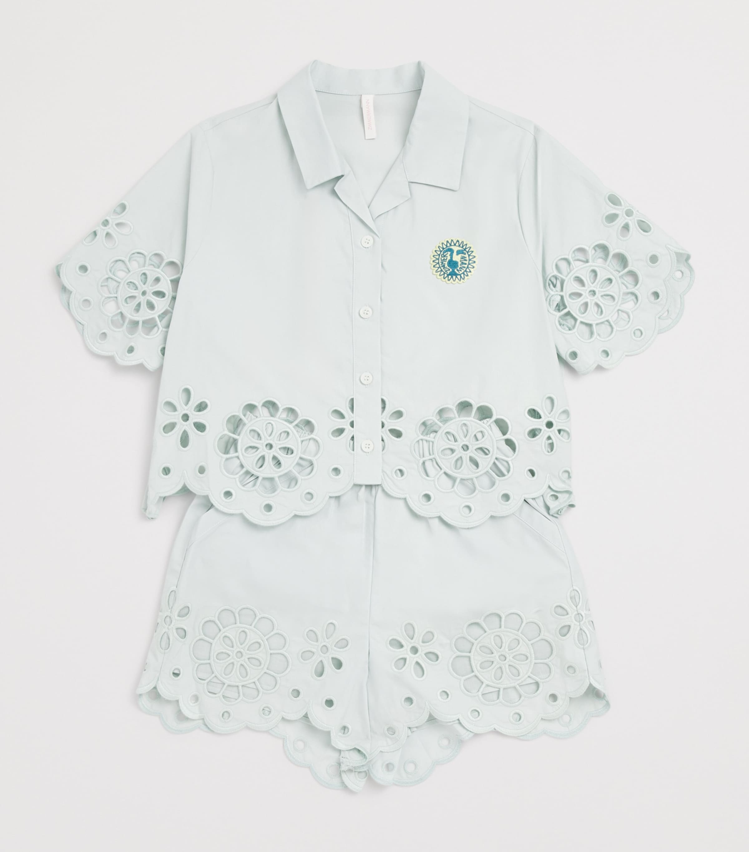 Cotton Broderie Awaken Shirt (1-12 Years) SOFT MINT Image 3