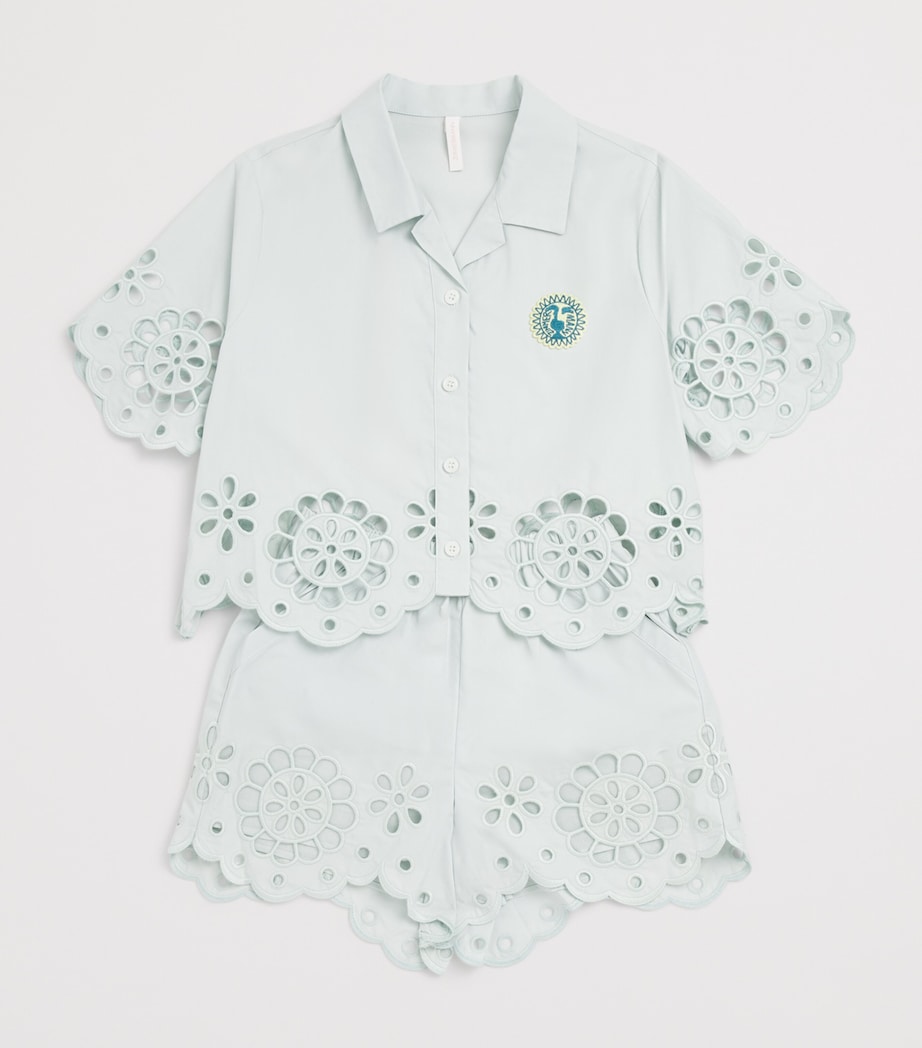 Cotton Broderie Awaken Shirt (1-12 Years) SOFT MINT Image 3