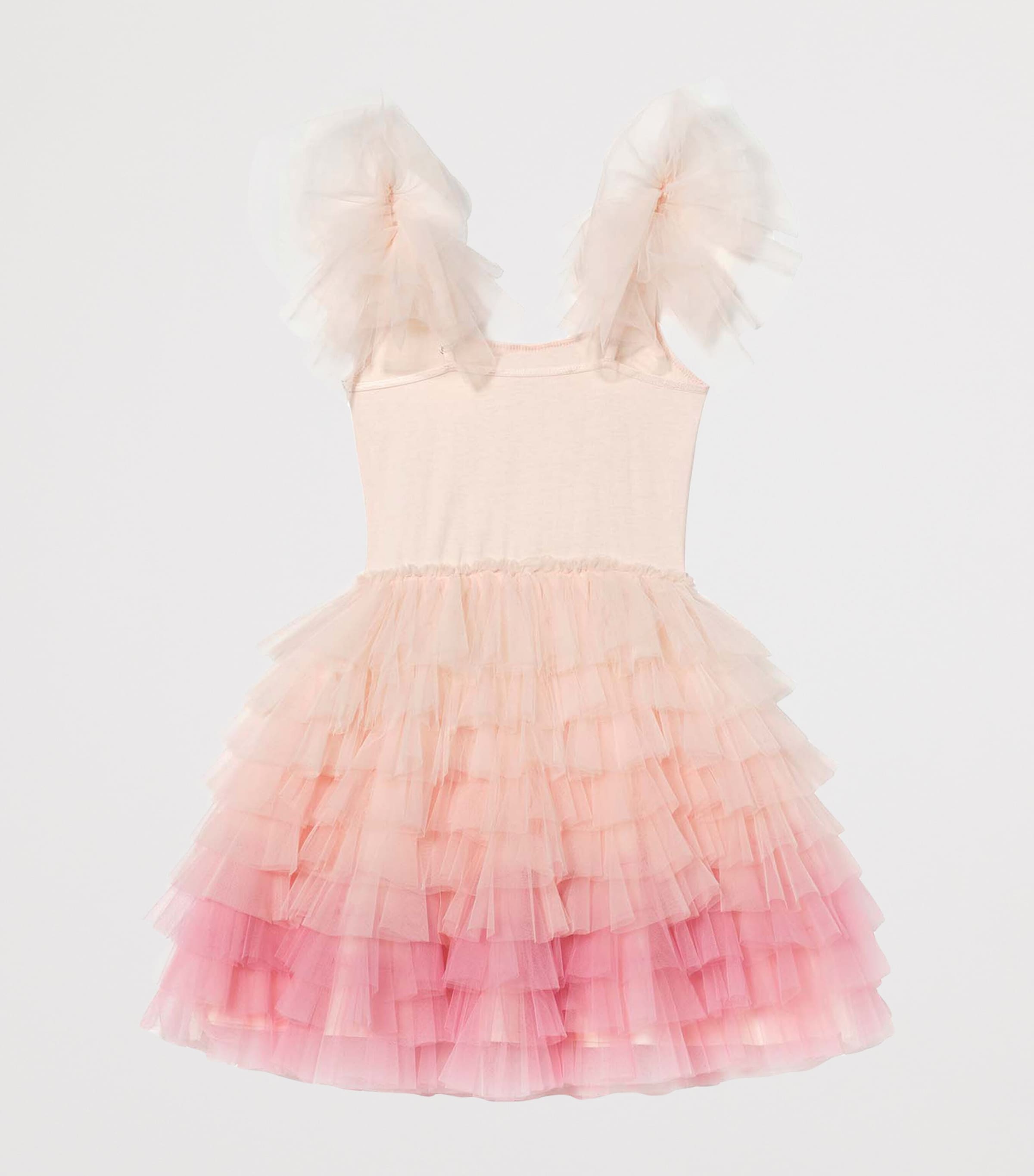 Tutu Du Monde Embellished Coral Cascade Dress (2-11 Years) Pearl Mix Image 3