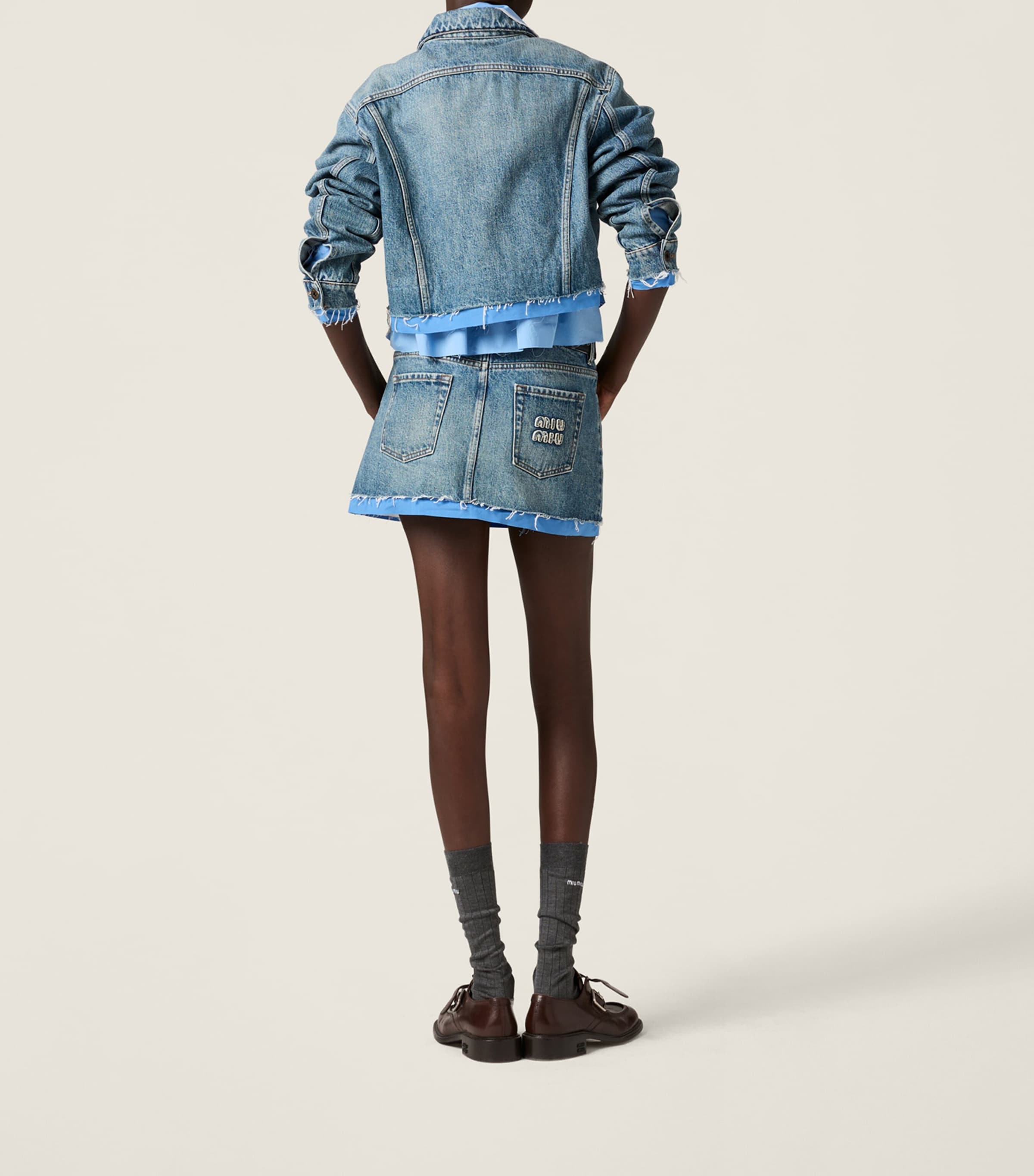 ジャケット MIU MIU Cropped denim jacket 25015002_55173583_322.jpg