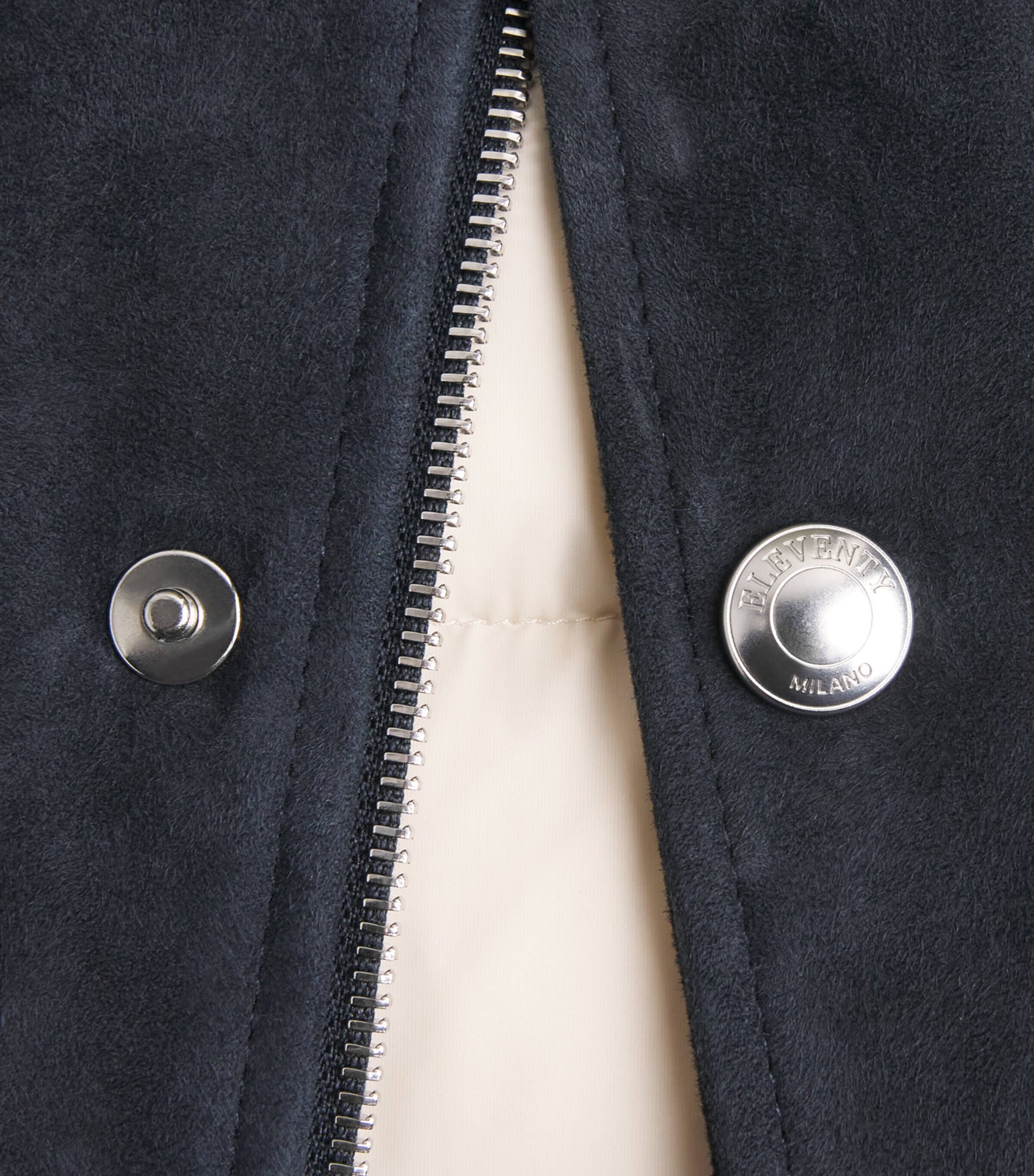 Suede Padded Field Jacket BLU Image 5