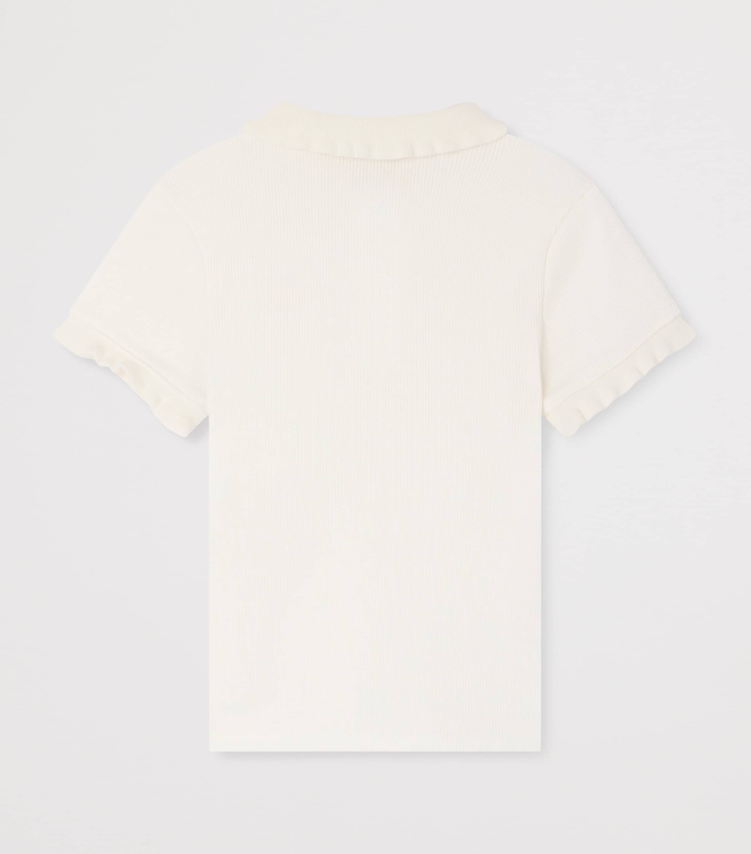 Bonpoint Cotton Gina Polo Shirt (10-14 Years) Upb Blanc Lait Image 2