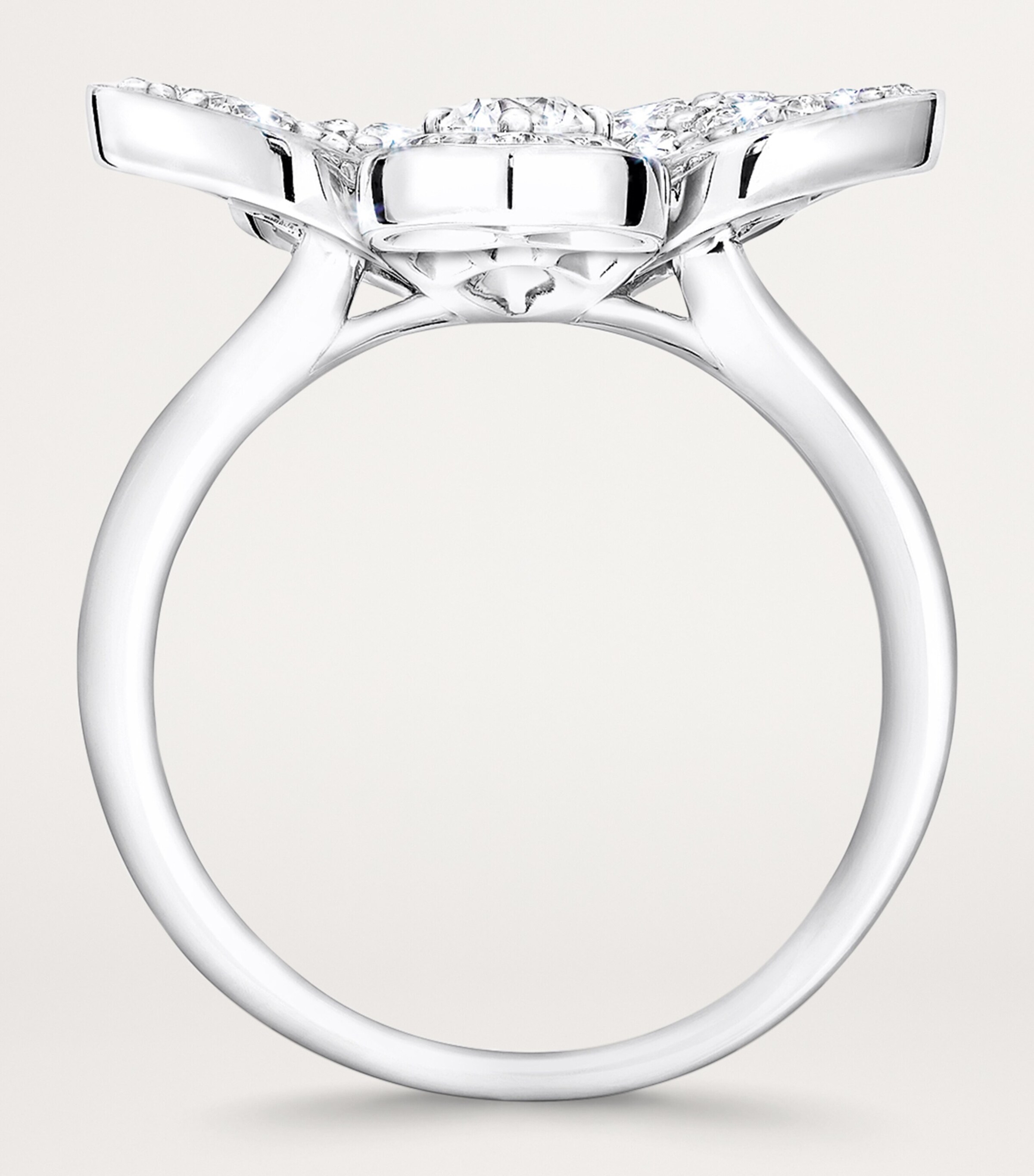 Graff White Gold and Diamond Wild Flower Ring White Gold Image 3