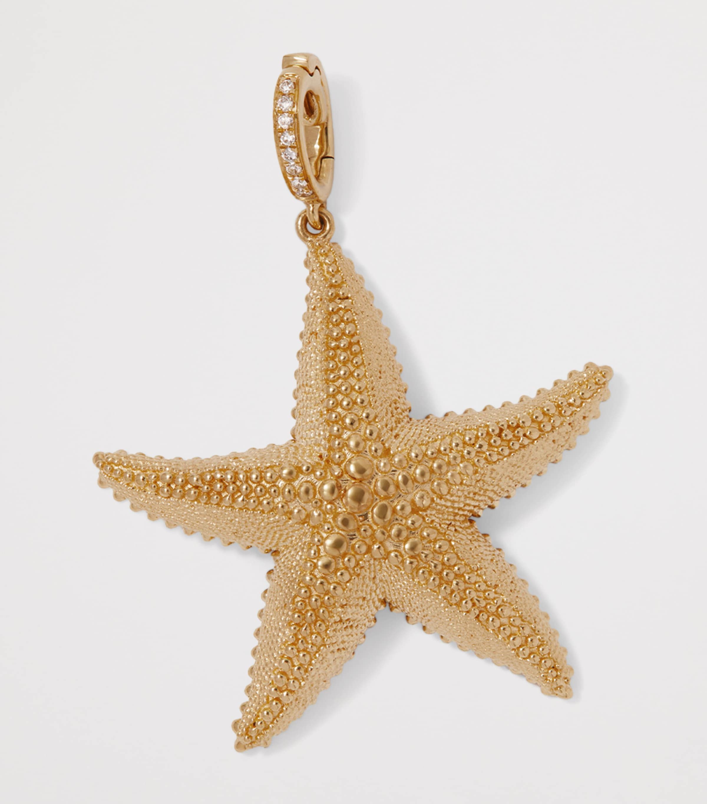 Annoushka Yellow Gold and Diamond Mythology Starfish Pendant Image 2