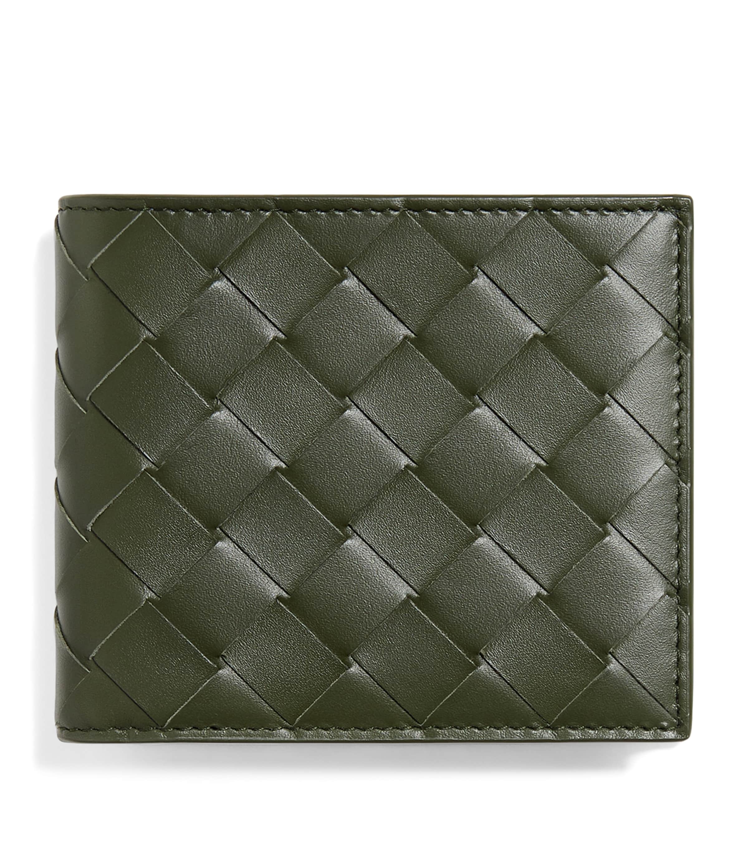 Bottega Veneta Leather Intrecciato Bifold Wallet Image 1