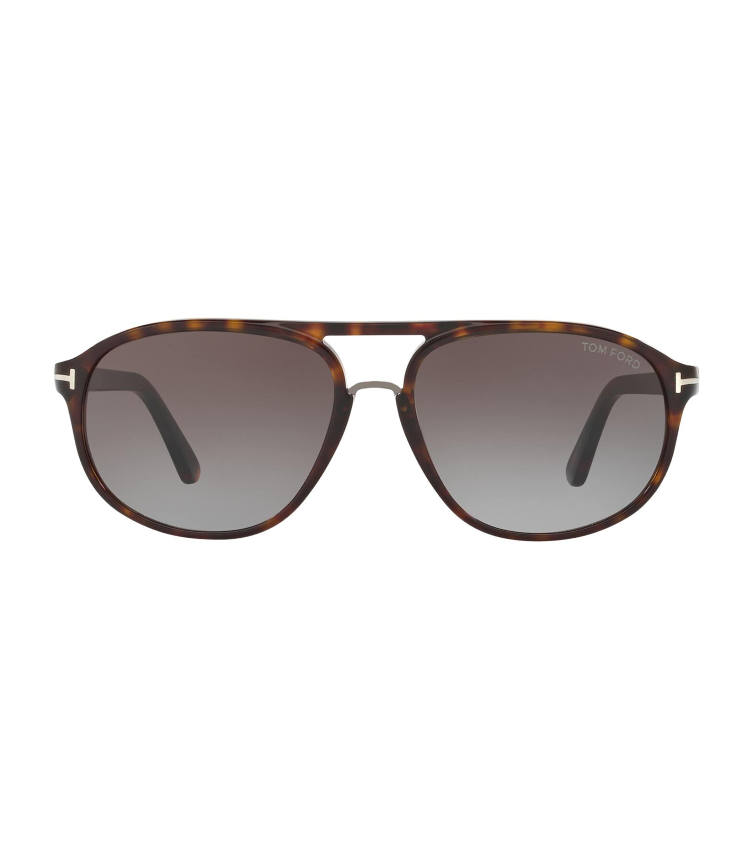 TOM FORD Tortoiseshell Jacob Aviator Sunglasses Brown Image 1