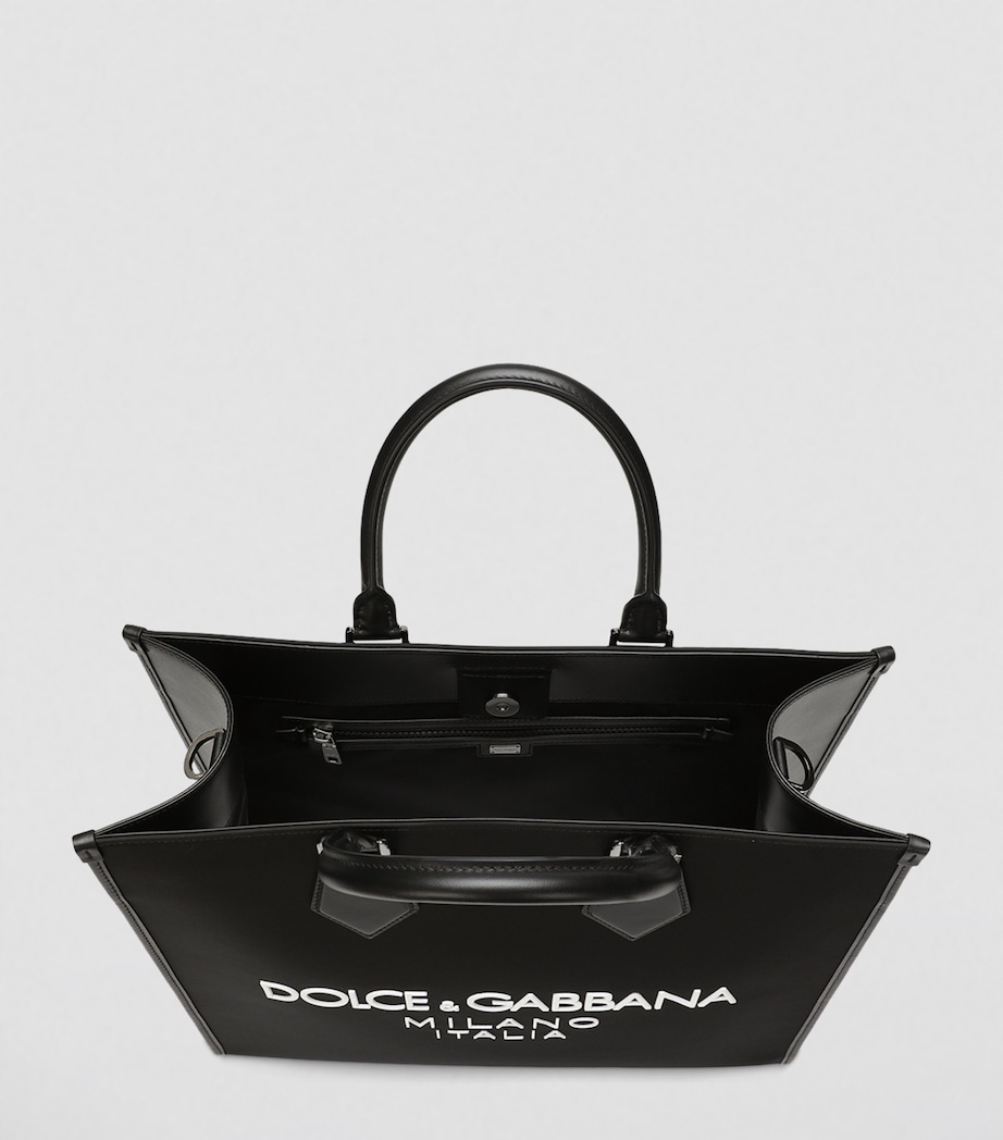 Logo Tote Bag 8B956-BLACK/BLACK Image 4