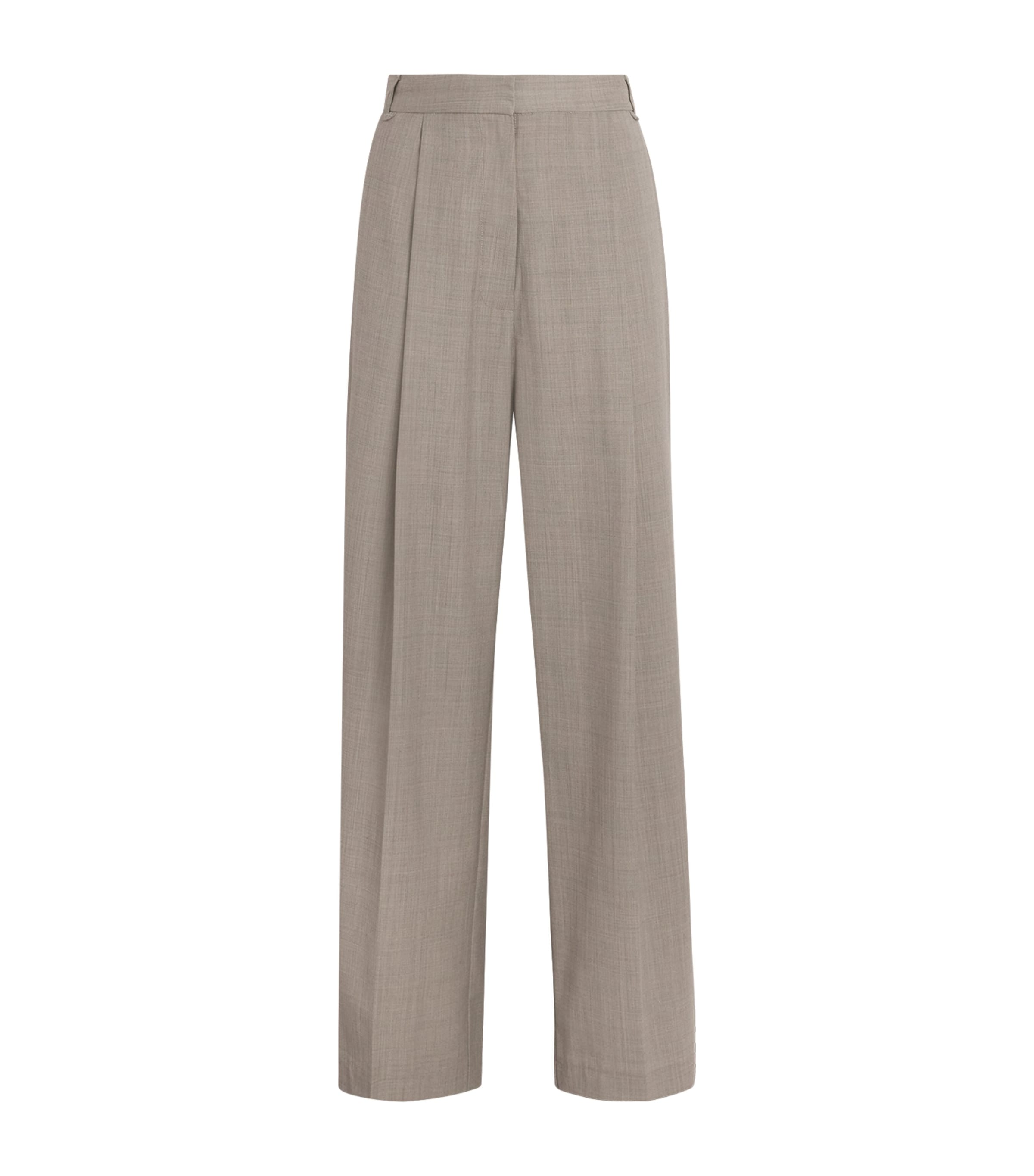 Camilla And Marc Wool-blend Drew Straight Trousers In Gray