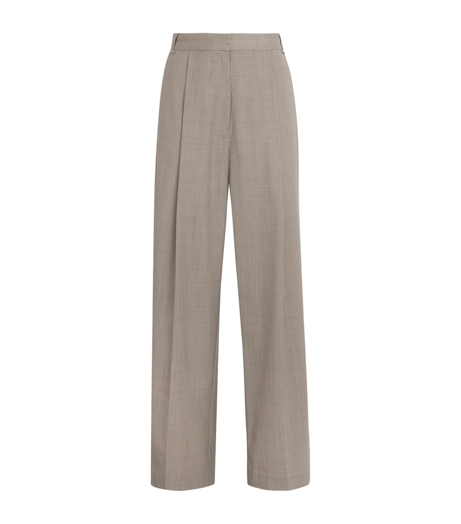 Wool-Blend Drew Straight Trousers M00 MOTTLED STONE Image 1