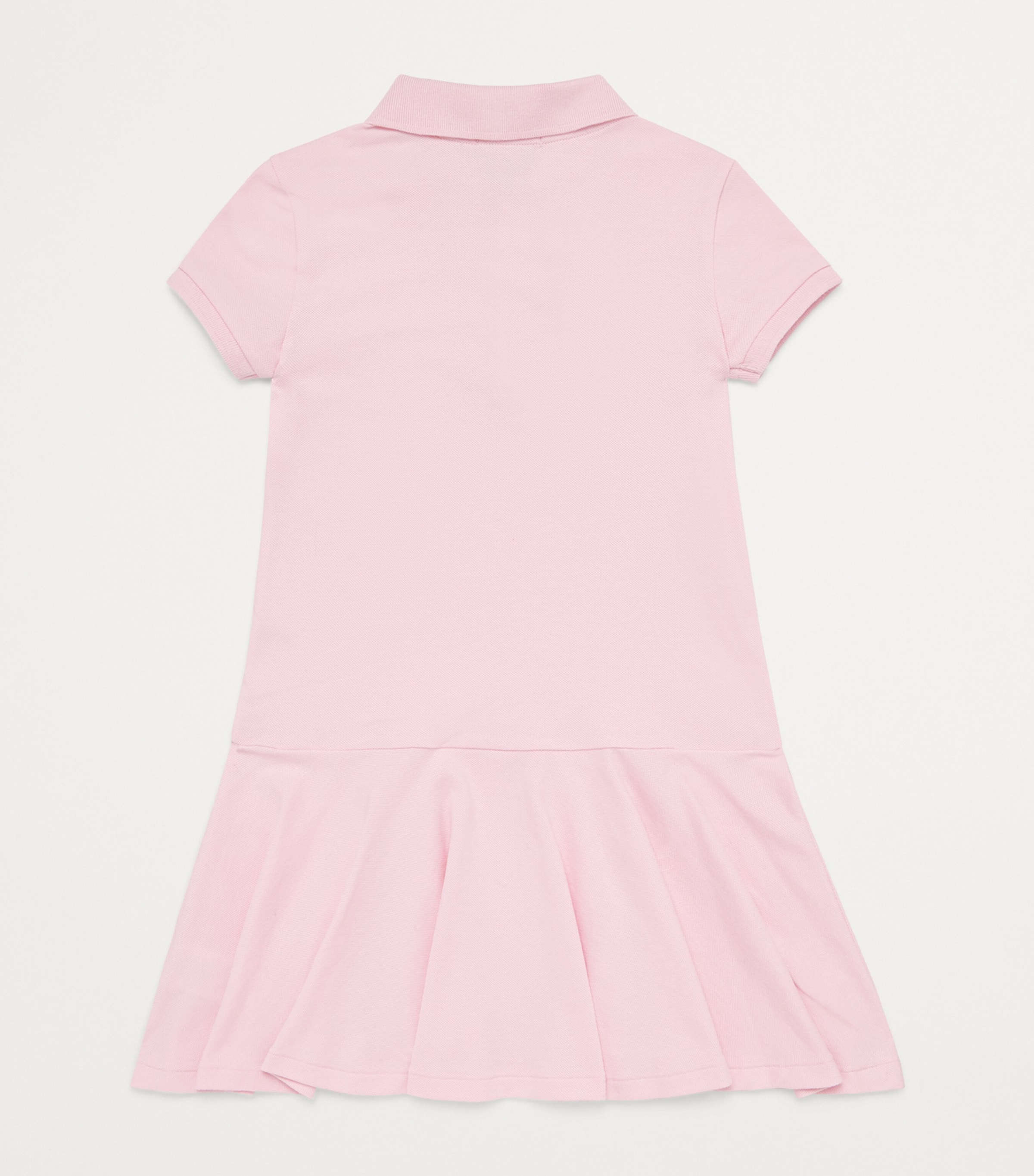Stretch-Mesh Polo Dress (2-7 Years) HINT OF PINK W WHITE Image 2